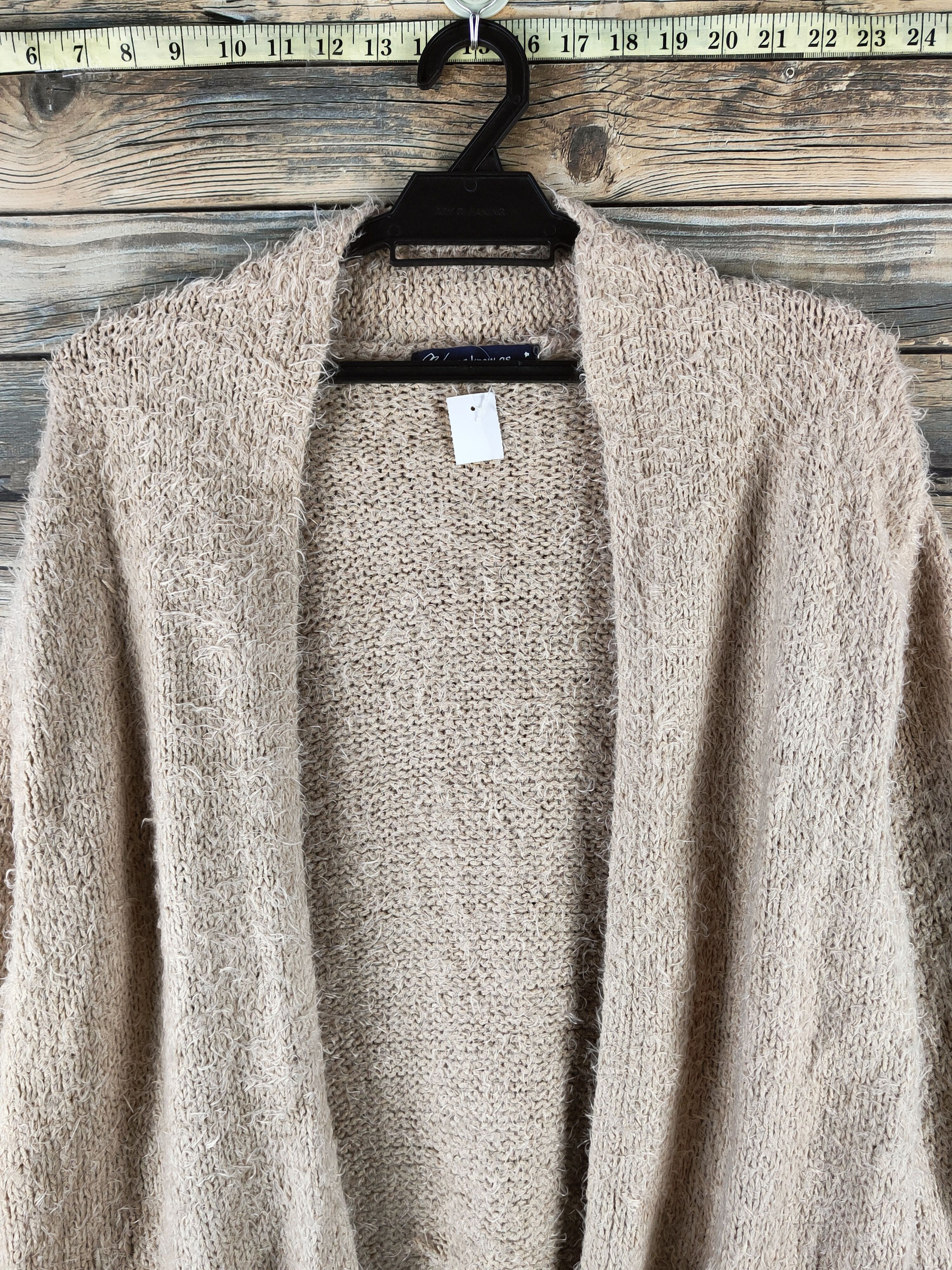 Japanese Brand DL As know as Beige Fur Mohair Knitwear Cardigan #46-938 Size M / US 6-8 / IT 42-44 - 2 Thumbnail