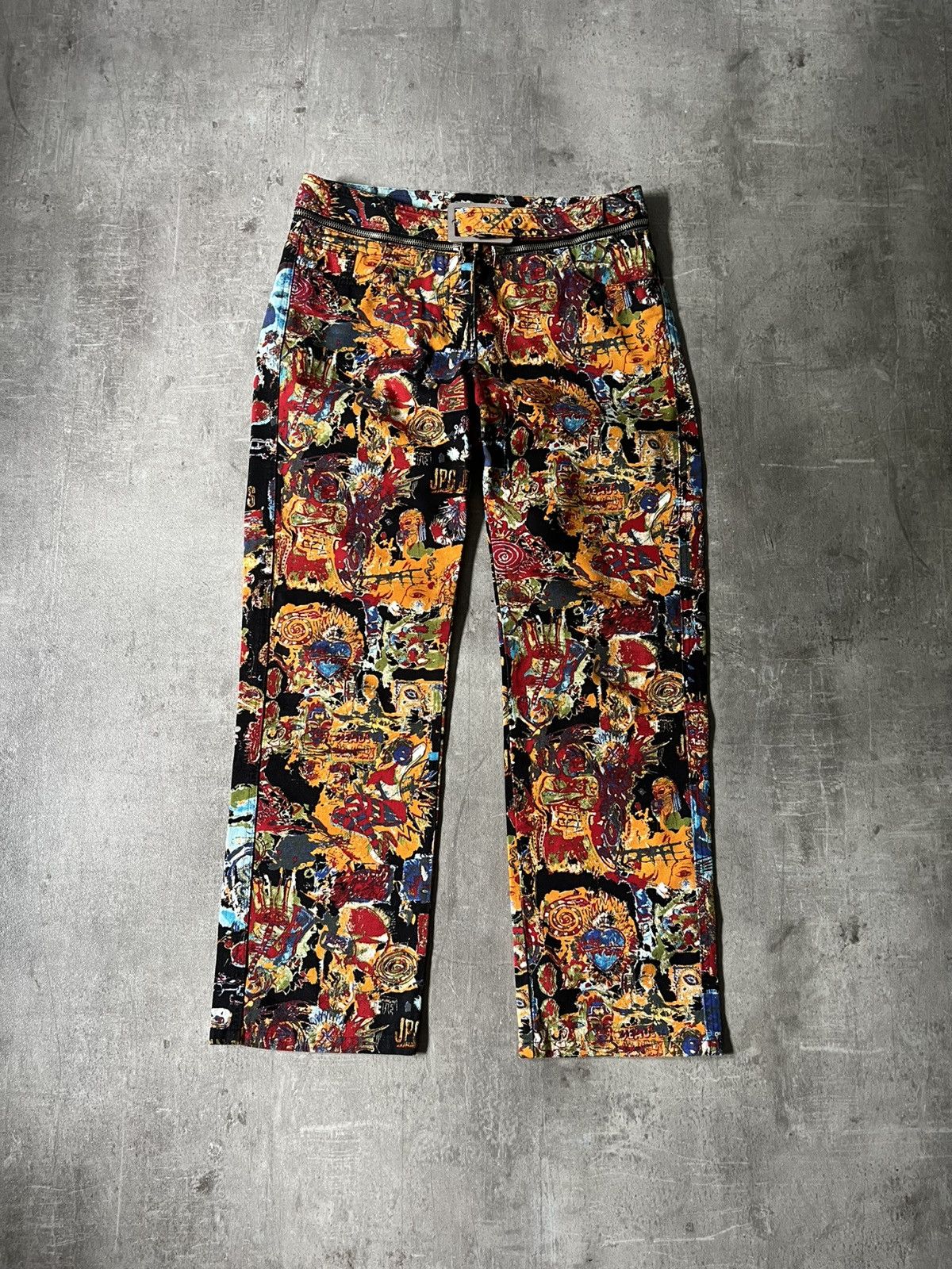 Jean Paul Gaultier Jean Paul Gaultier S/S 00 Basquiat painting all over pants Size US 30 / EU 46 - 2 Thumbnail