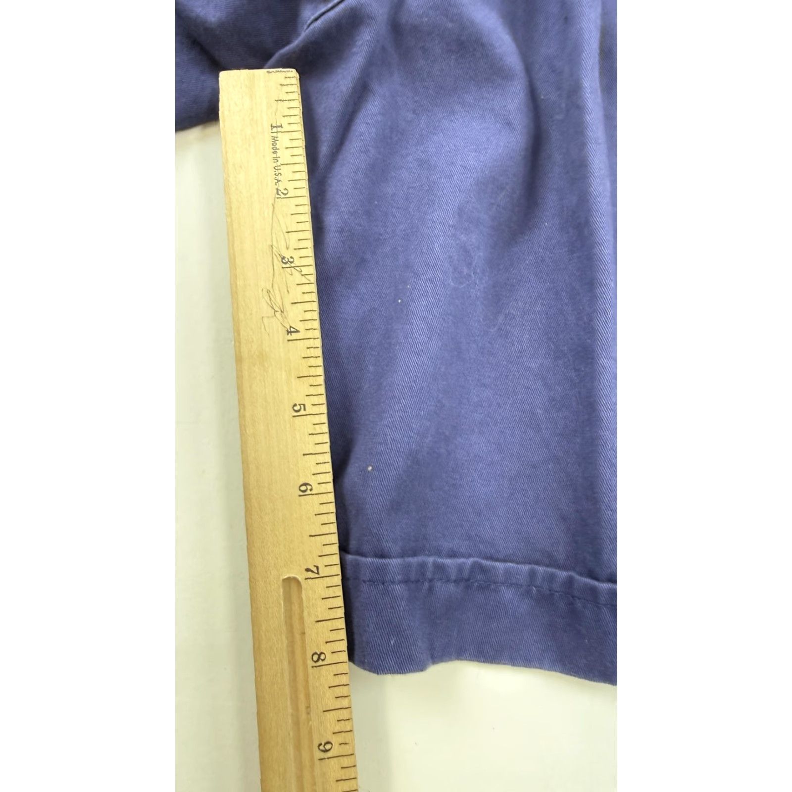 Eddie Bauer Eddie Bauer Shorts Mens 35 Blue Cotton Pleated Chino Casual Golf Shorts Size US 35 - 4 Thumbnail