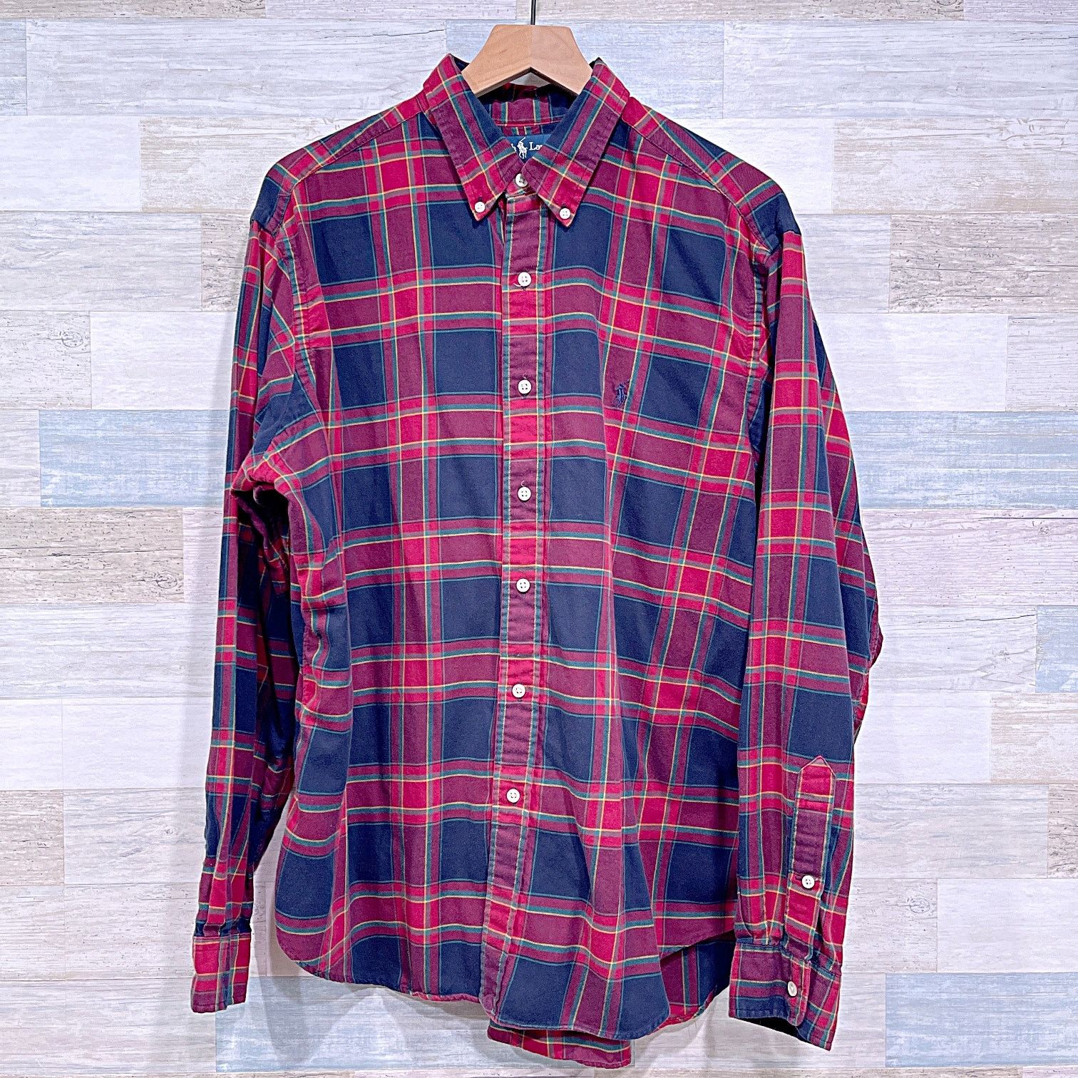 Polo Ralph Lauren POLO Ralph Lauren Flannel Classic Fit Shirt Burgundy Mens XL Size US XL / EU 56 / 4 - 1 Thumbnail