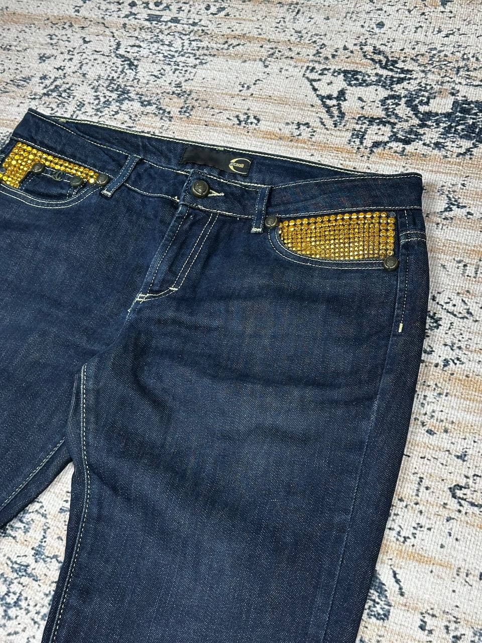 Just Cavalli Vintage Slim Just Cavalli Jeans Rhinestone Y2K Size 29" - 4 Thumbnail