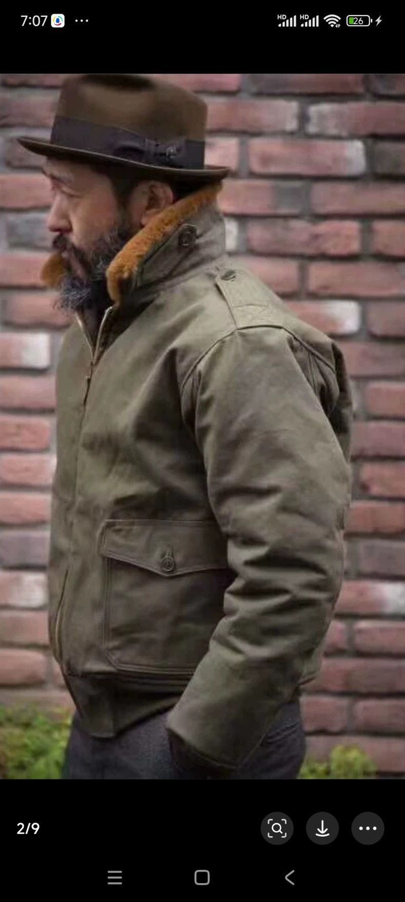 Freewheelers Heavy Weight Cotton Canvas Jacket with Alpaca Lining-2506 Size US L / EU 52-54 / 3 - 2 Thumbnail