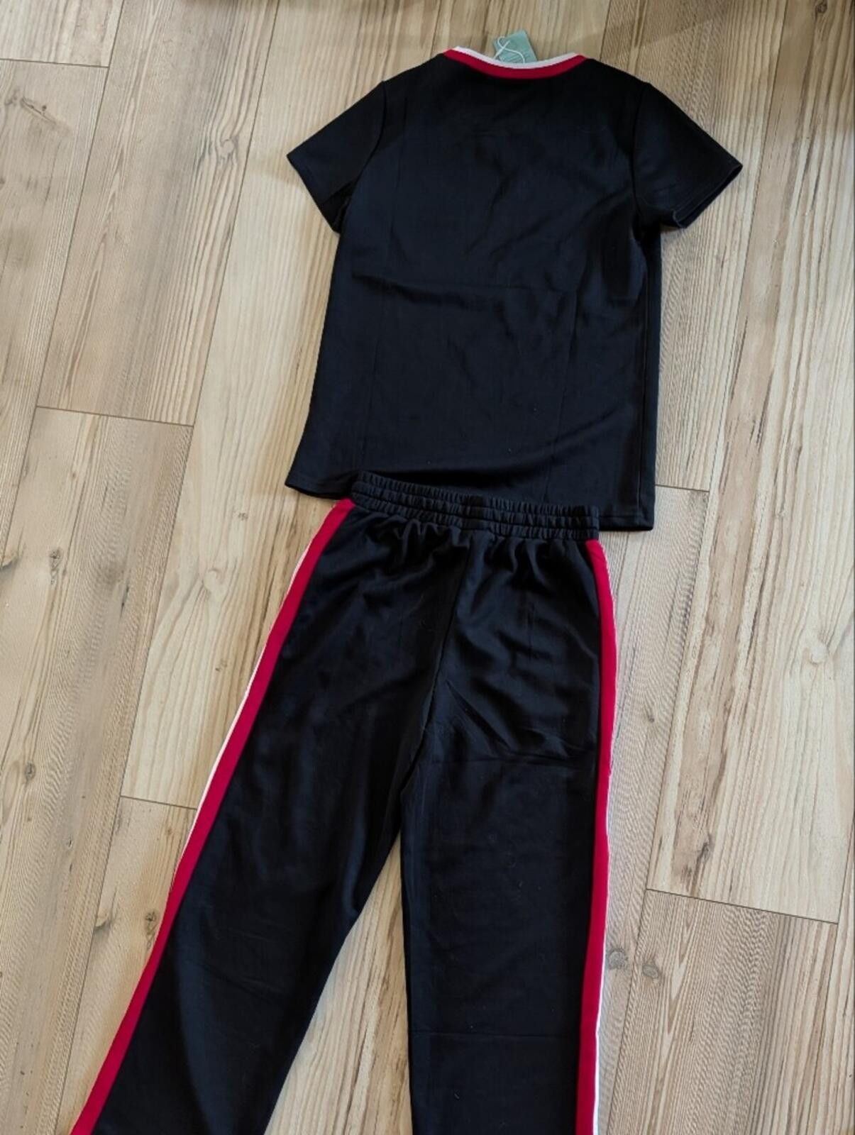 Wildfox Wildfox Black Track Jogger Set with Red and White Trim Size 28" / US 6 / IT 42 - 5 Thumbnail