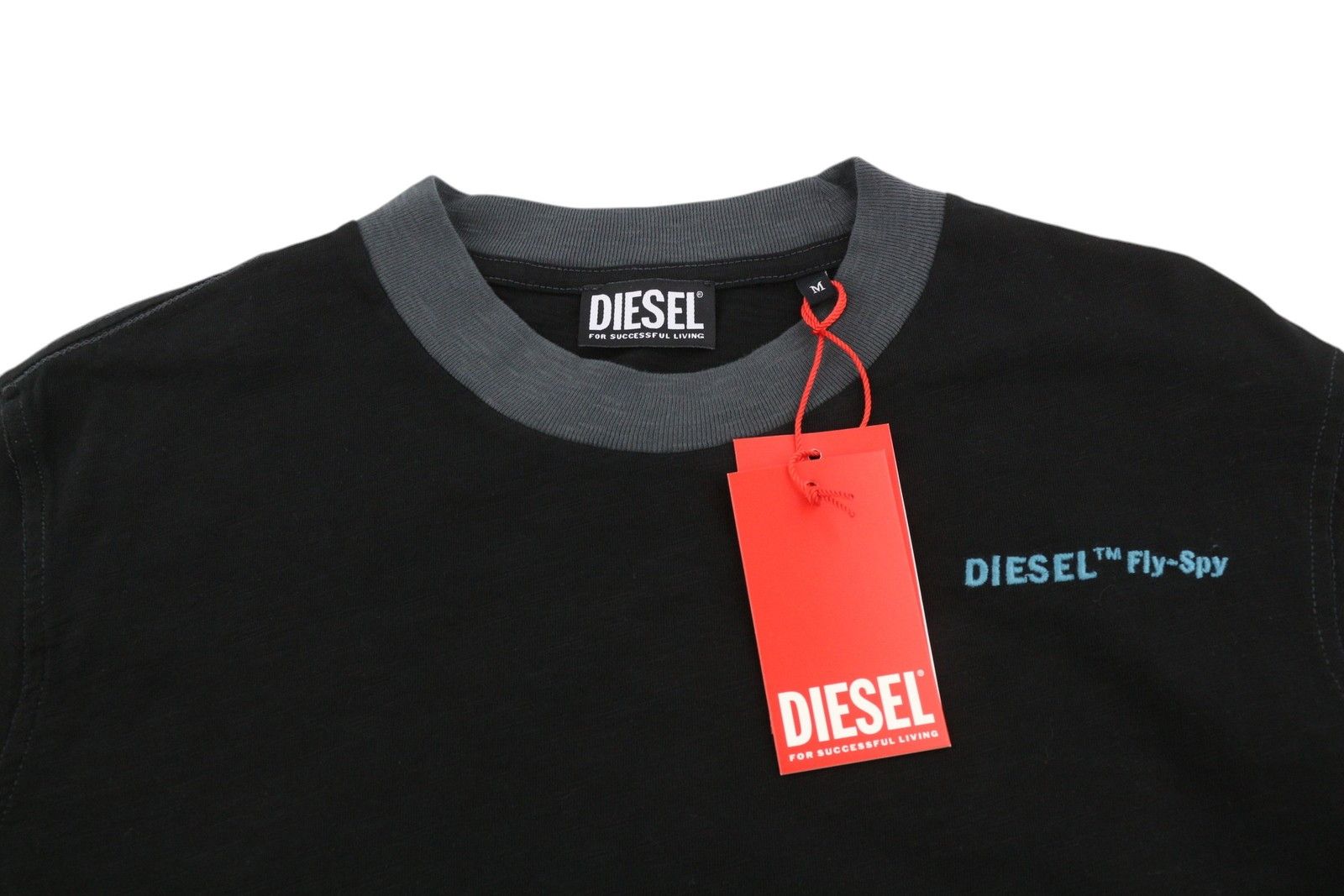 Diesel T-JUSTLE-LS-E9 M Black Cotton Printed T-Shirt 40974 Size US M / EU 48-50 / 2 - 4 Thumbnail