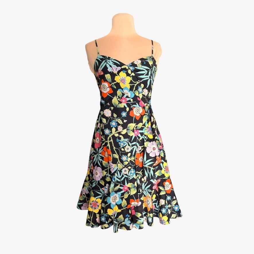 Liberty London NWT J.Crew Liberty Secret Garden Dress Ruffle-hem 00 Black M Size XXS / US 00 / IT 34 - 7 Thumbnail
