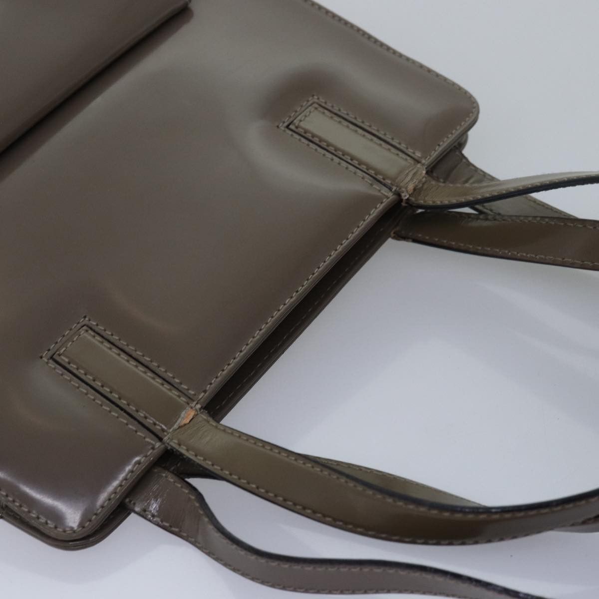 Salvatore Ferragamo Salvatore Ferragamo Gancini Hand Bag Enamel Gray Size ONE SIZE - 6 Thumbnail