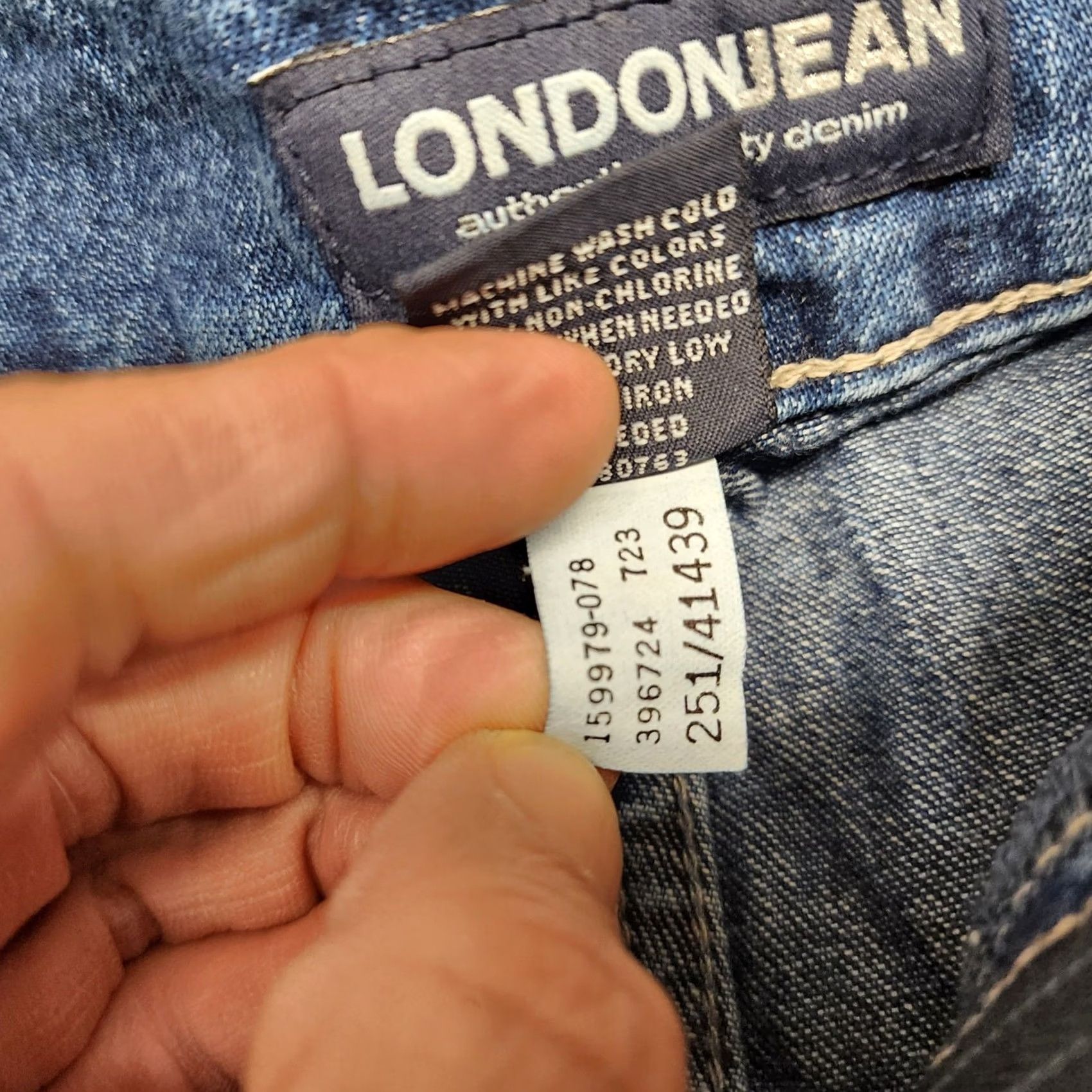 Vintage London Jean Womens Jeans Blue Wide Leg 33in Inseam Size 8 Regular Denim Mexico Womens Size 30" / US 8 / IT 44 - 5 Thumbnail