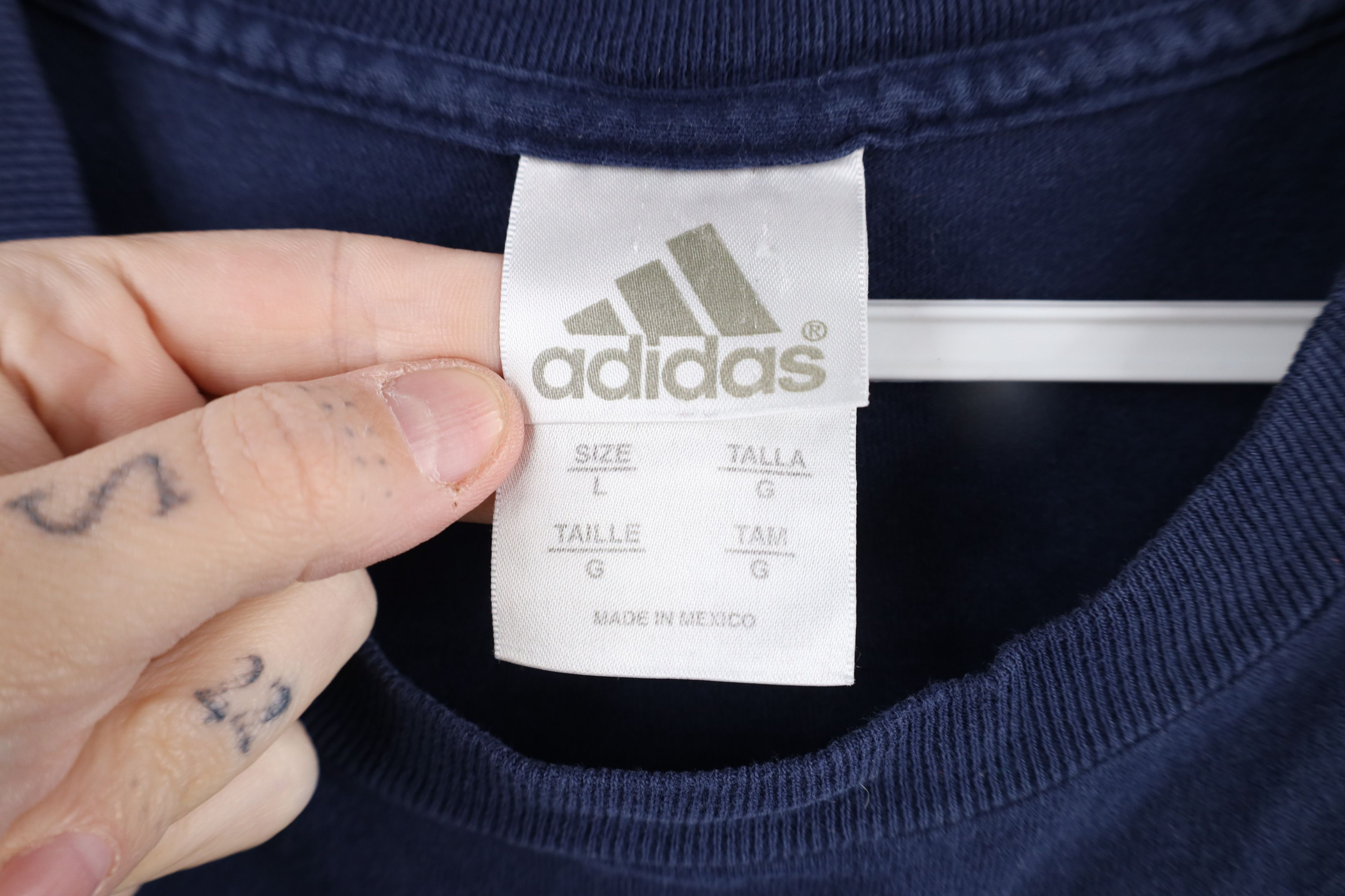 Adidas × Vintage Vintage 90s Y2K Adidas Soccer Spell Out T-Shirt Blue Cotton Size US L / EU 52-54 / 3 - 8 Thumbnail