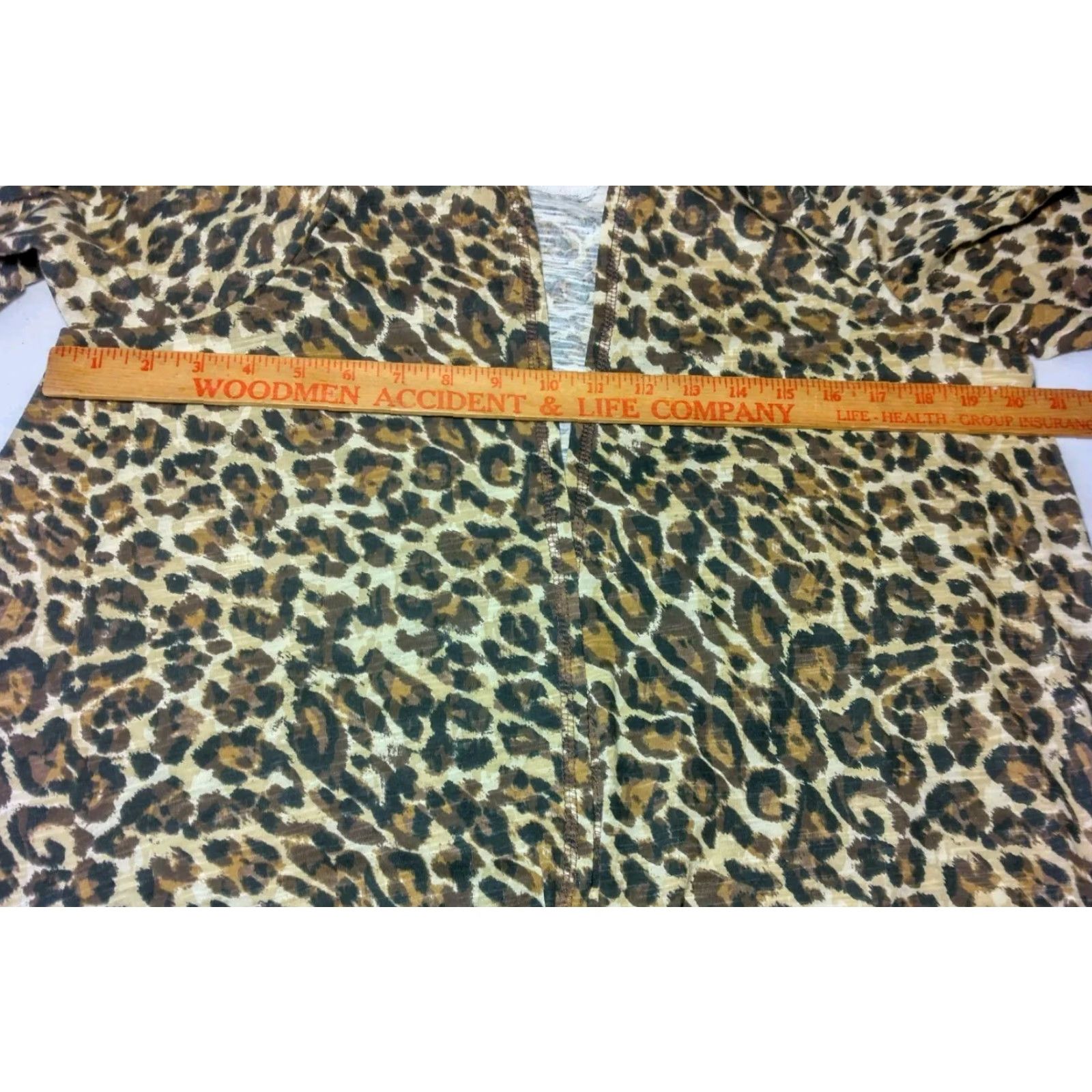 Vintage VINTAGE Onque Casuals Women's Knit Cardigan Large Animal Print Cheetah Leopard Open Front Brown Size L / US 10 / IT 46 - 4 Thumbnail