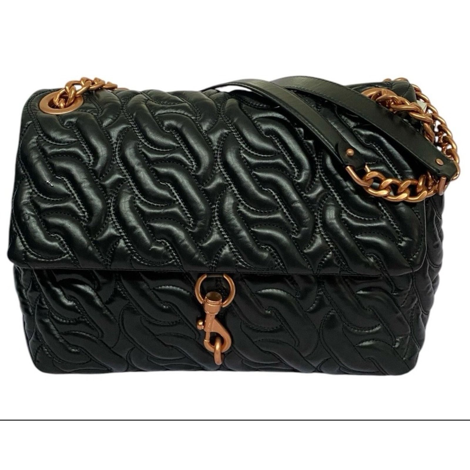 Rebecca Minkoff Rebecca Minkoff Black Quilted Leather Shoulder Bag Chain Size ONE SIZE - 11 Thumbnail