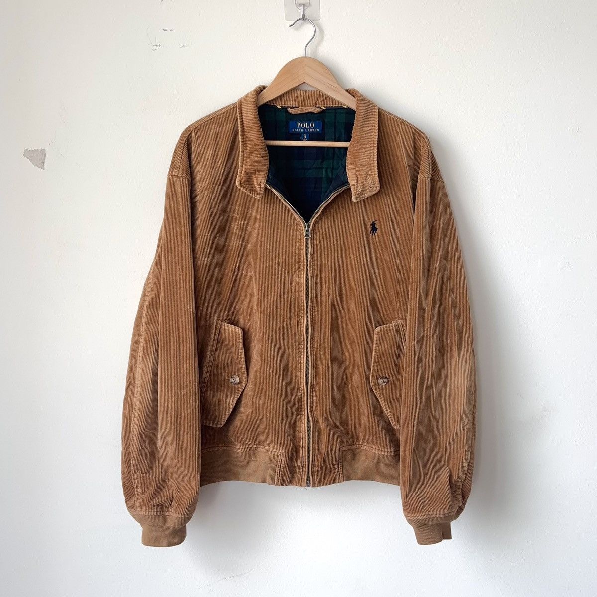 Polo Ralph Lauren Corduroy Bomber Jacket Plaid Flannel Lined Size US XL / EU 56 / 4 - 1 Thumbnail