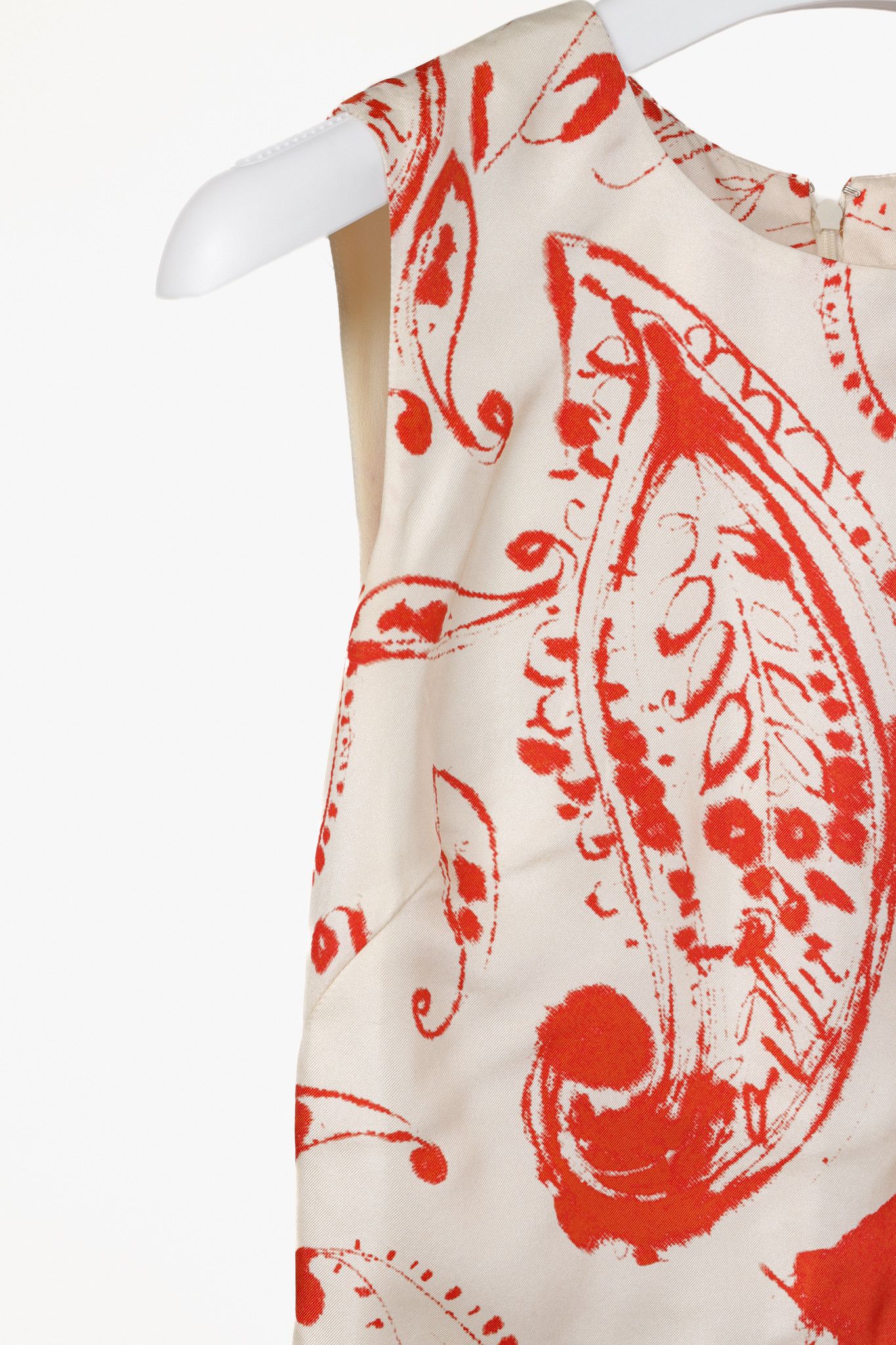 Carolina Herrera Carolina Herrera Paisley Silk Asymmetrical Waist Dress Size S / US 4 / IT 40 - 5 Thumbnail