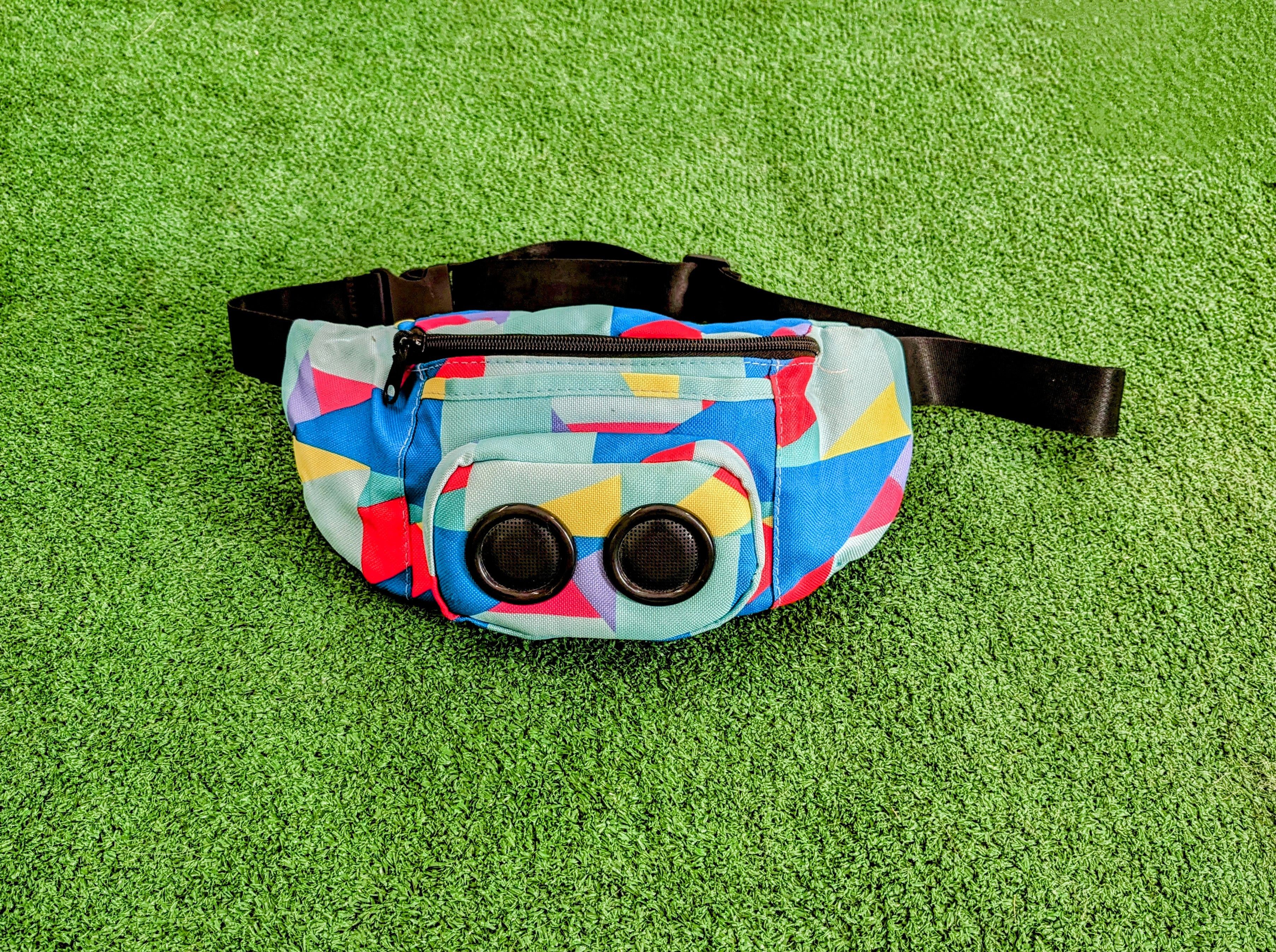 Designer Vivitar Bluetooth JAMBAG Speaker 80's Colorblock Fanny Pack Size ONE SIZE - 3 Thumbnail