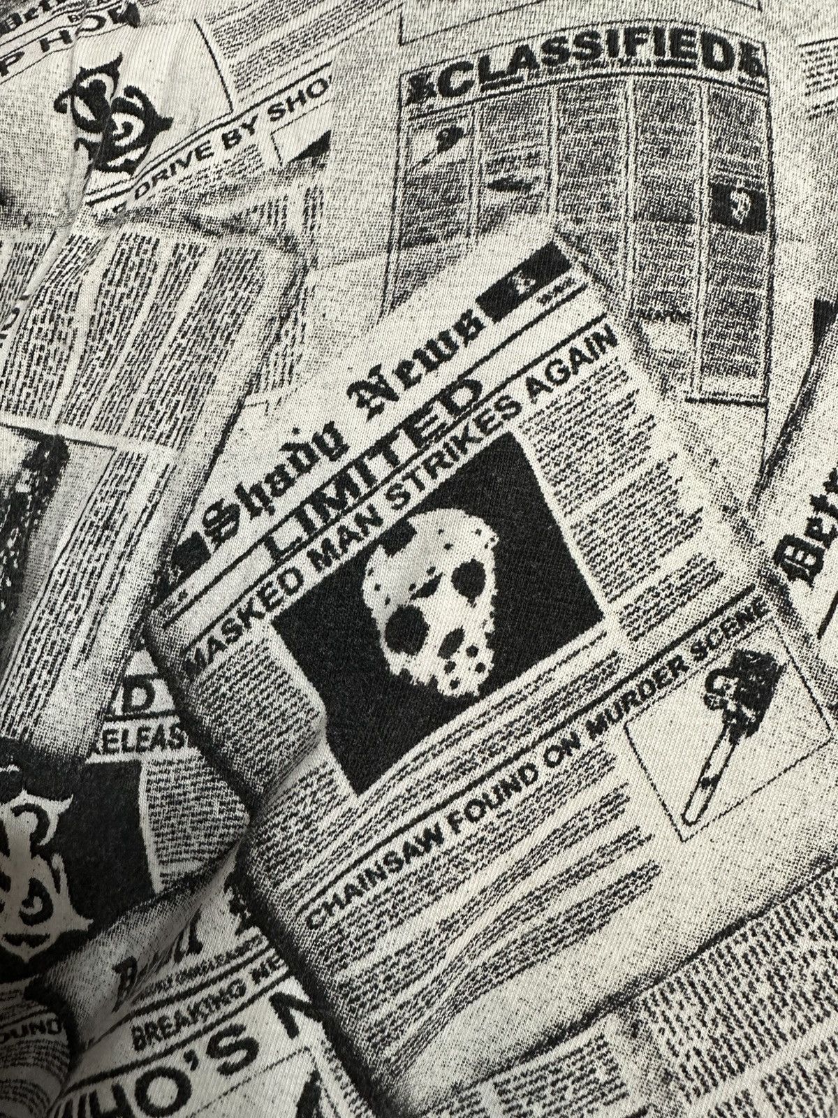 Rap Tees × Shady Ltd Eminem Newspaper Headline Tshirt Y2K All Over Print Rap Tee Size US M / EU 48-50 / 2 - 4 Thumbnail