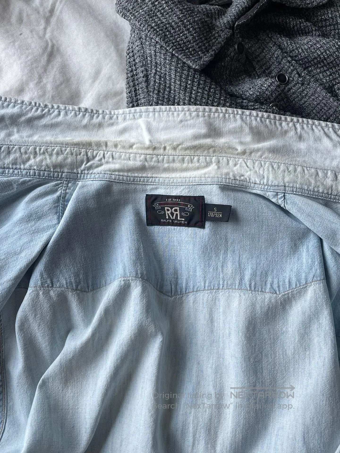 RRL Ralph Lauren RRL Washed Blue Shirt. Size US S / EU 44-46 / 1 - 8 Thumbnail