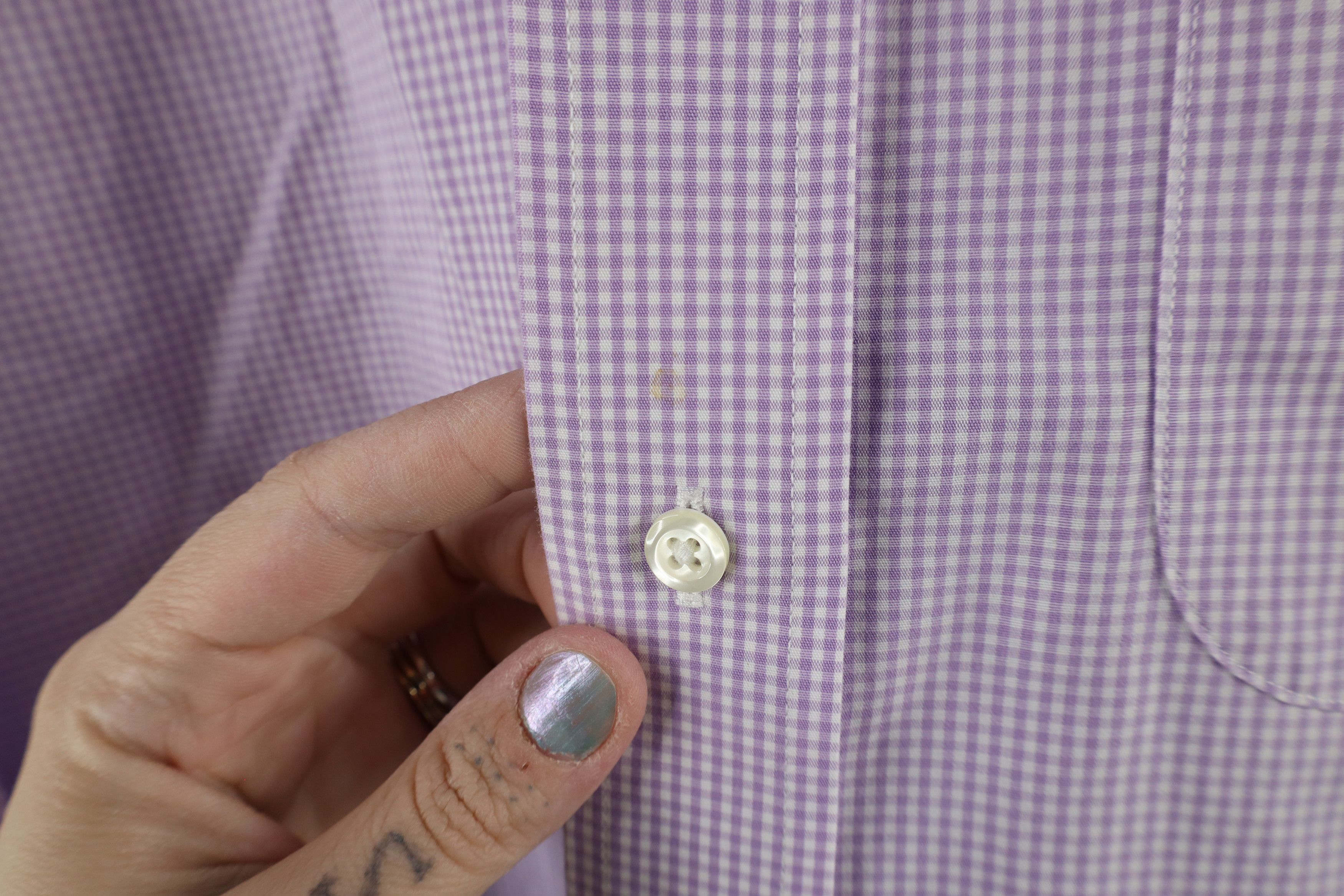 Brooks Brothers × Vintage Brooks Brothers Original Cotton Button Down Shirt Purple Size US L / EU 52-54 / 3 - 4 Thumbnail
