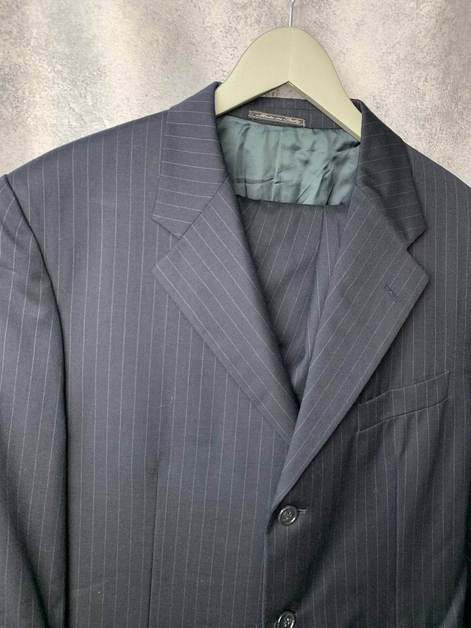 Corneliani Corneliani 100% Wool 2-Button Suit Navy Pinstripe Italy 50R Size 50R - 3 Thumbnail