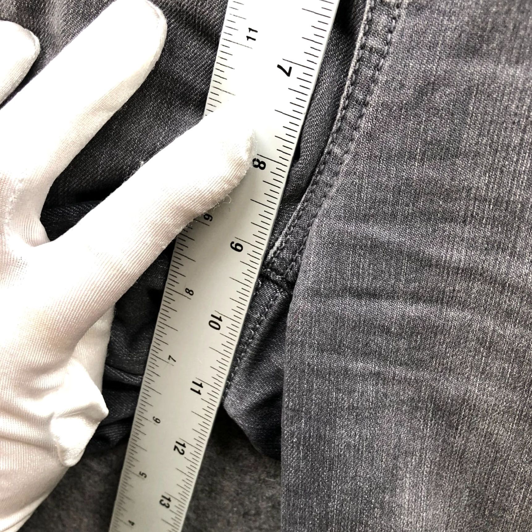 J.McLaughlin J. McLaughlin Cropped Wide Leg Jeans Womens 2 Gray Mid Rise Stretch Jeans Size 26" / US 2 / IT 38 - 7 Thumbnail