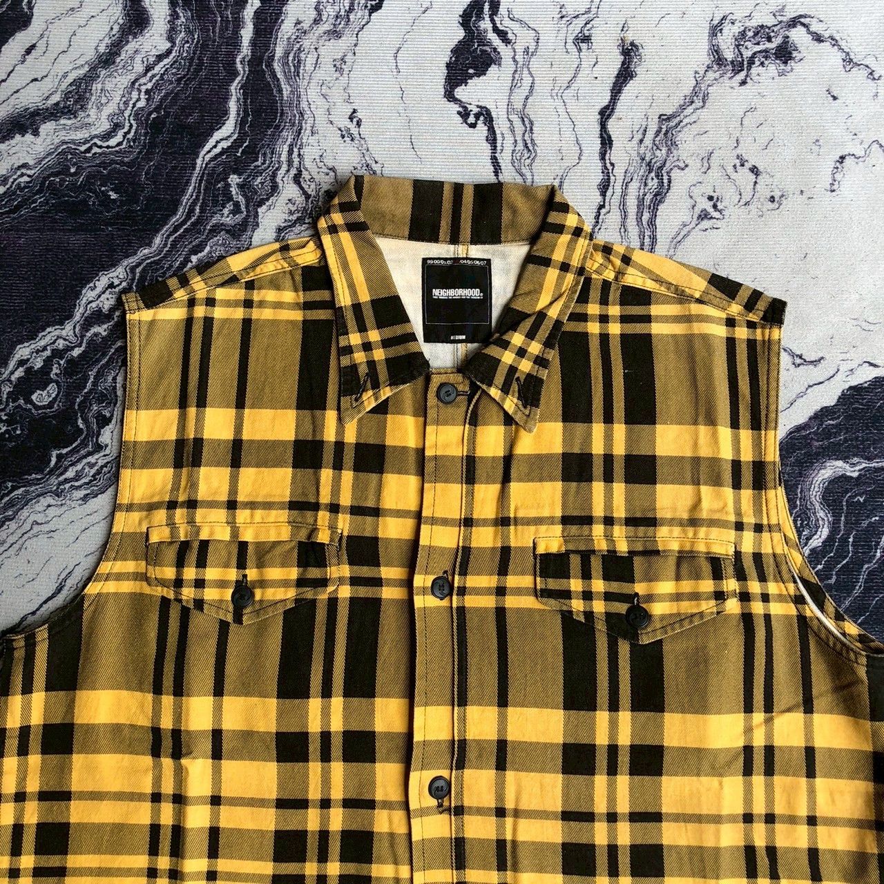 Neighborhood Neighborhood Yellow Plaid Utility Vest Size US M / EU 48-50 / 2 - 3 Thumbnail