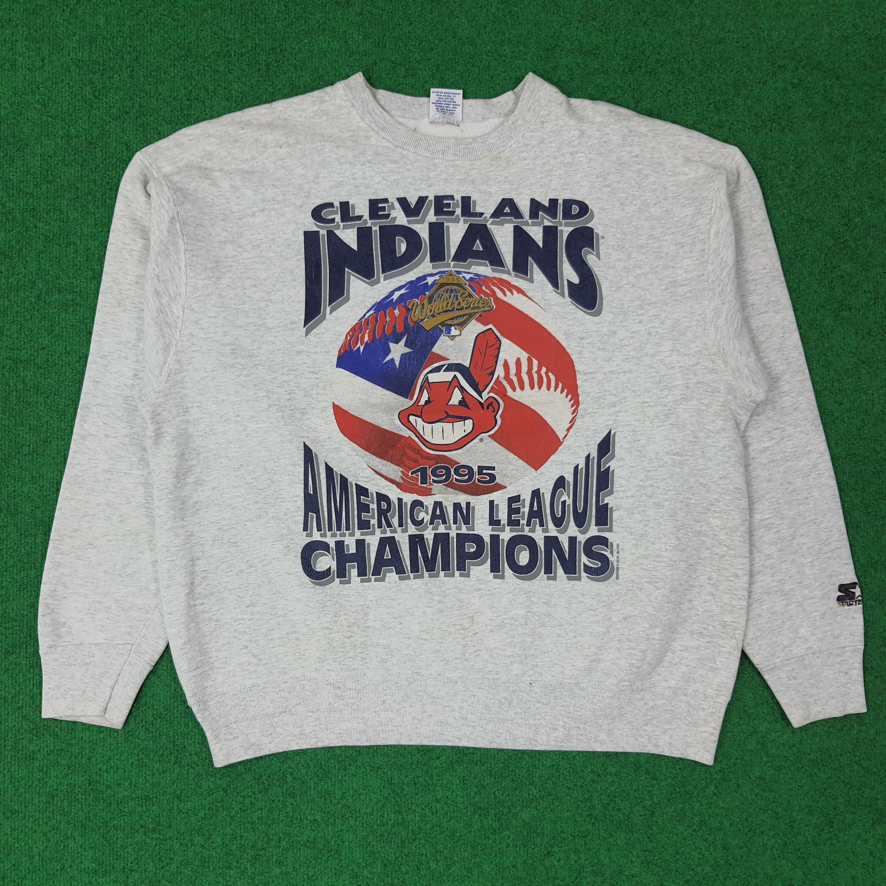 Starter Vintage Starter Cleveland Indians America Sweatshirt C264N10 Size US L / EU 52-54 / 3 - 1 Thumbnail