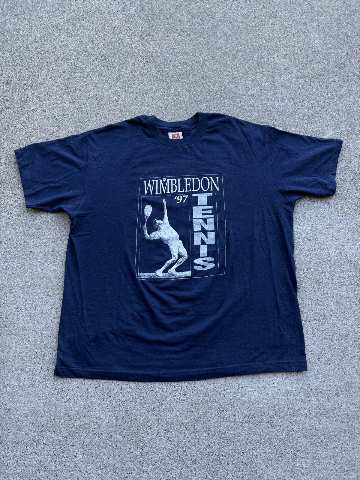 Hanes Vintage 1997 Hanes “Wimbledon Tennis” Navy T-Shirt Size XL Size US XL / EU 56 / 4 - 1 Thumbnail