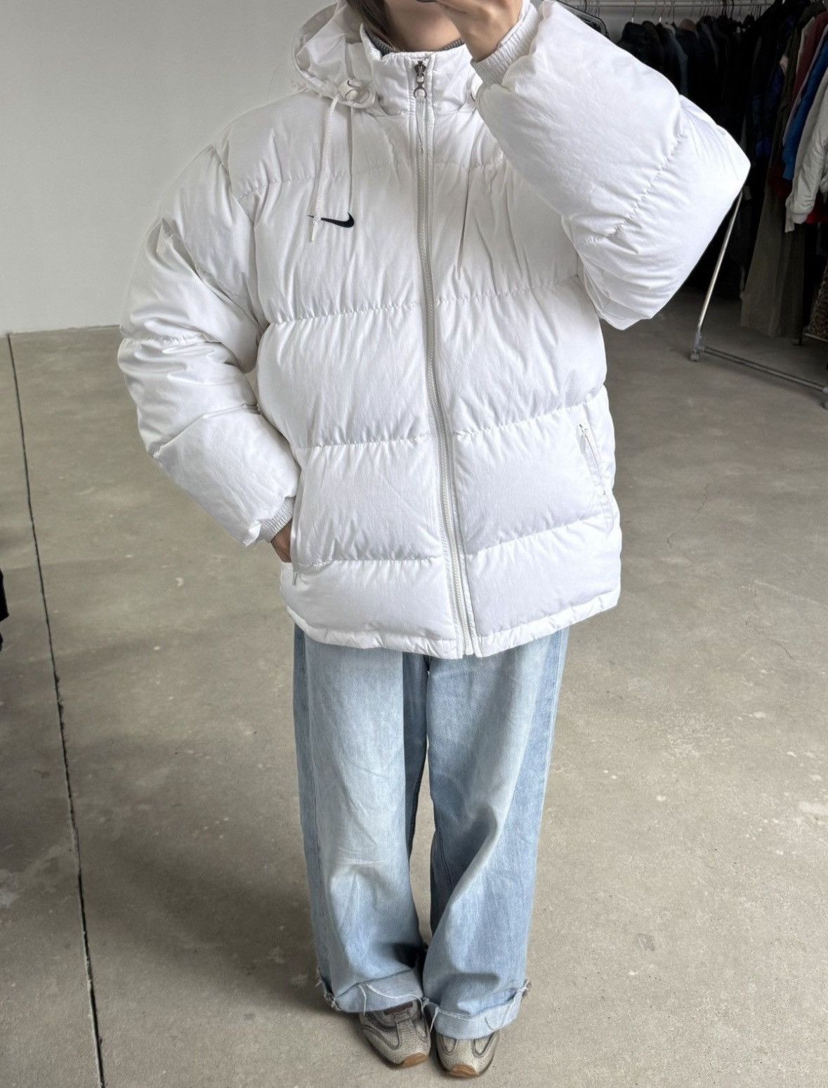 Nike Vintage Nike Spellout Down Puffer Jacket Size US M / EU 48-50 / 2 - 16 Thumbnail