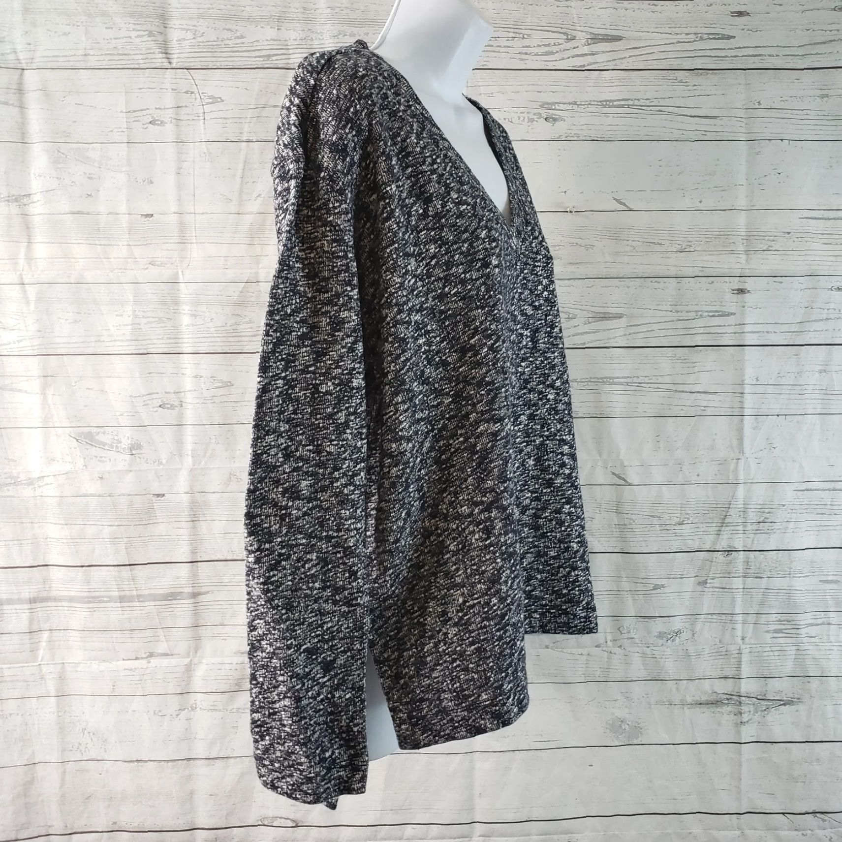 Lou & Grey Lou & Grey Womens Pullover Top Blouse Size Large Blue Cotton V-Neck Long Sleeve Shirt Womens Size L / US 10 / IT 46 - 3 Thumbnail