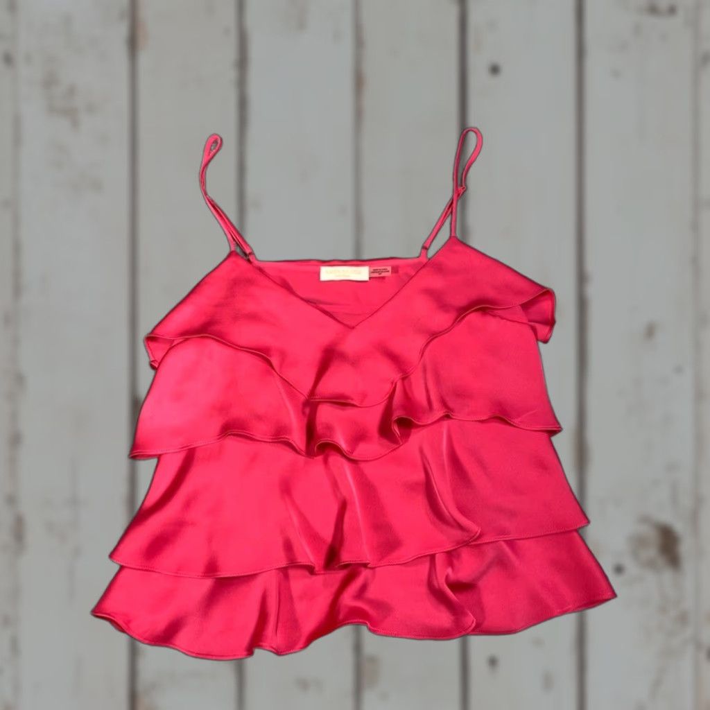Ramy Brook Ramy Brook Pink Blouse Top S Womens Blouse Layered Ruffle Tank Top Small Pink Layered Ruffle Top Blouse Tank Top Small Women’s Pink Ramy Brook Blouse Size S / US 4 / IT 40 - 1 Thumbnail
