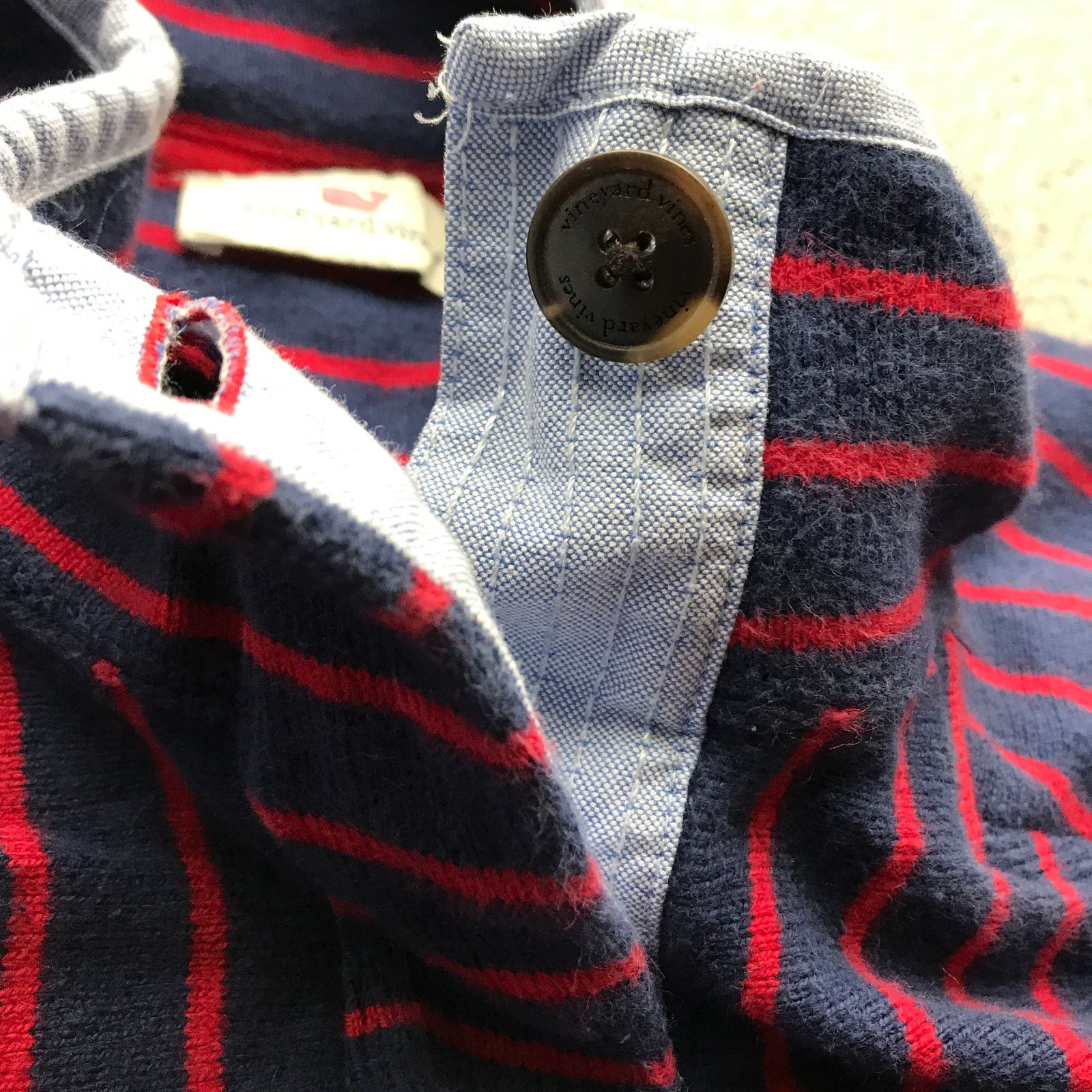Vineyard Vines Vineyard Vines Pullover Sweater Mens Large Henley Striped Size US L / EU 52-54 / 3 - 9 Thumbnail