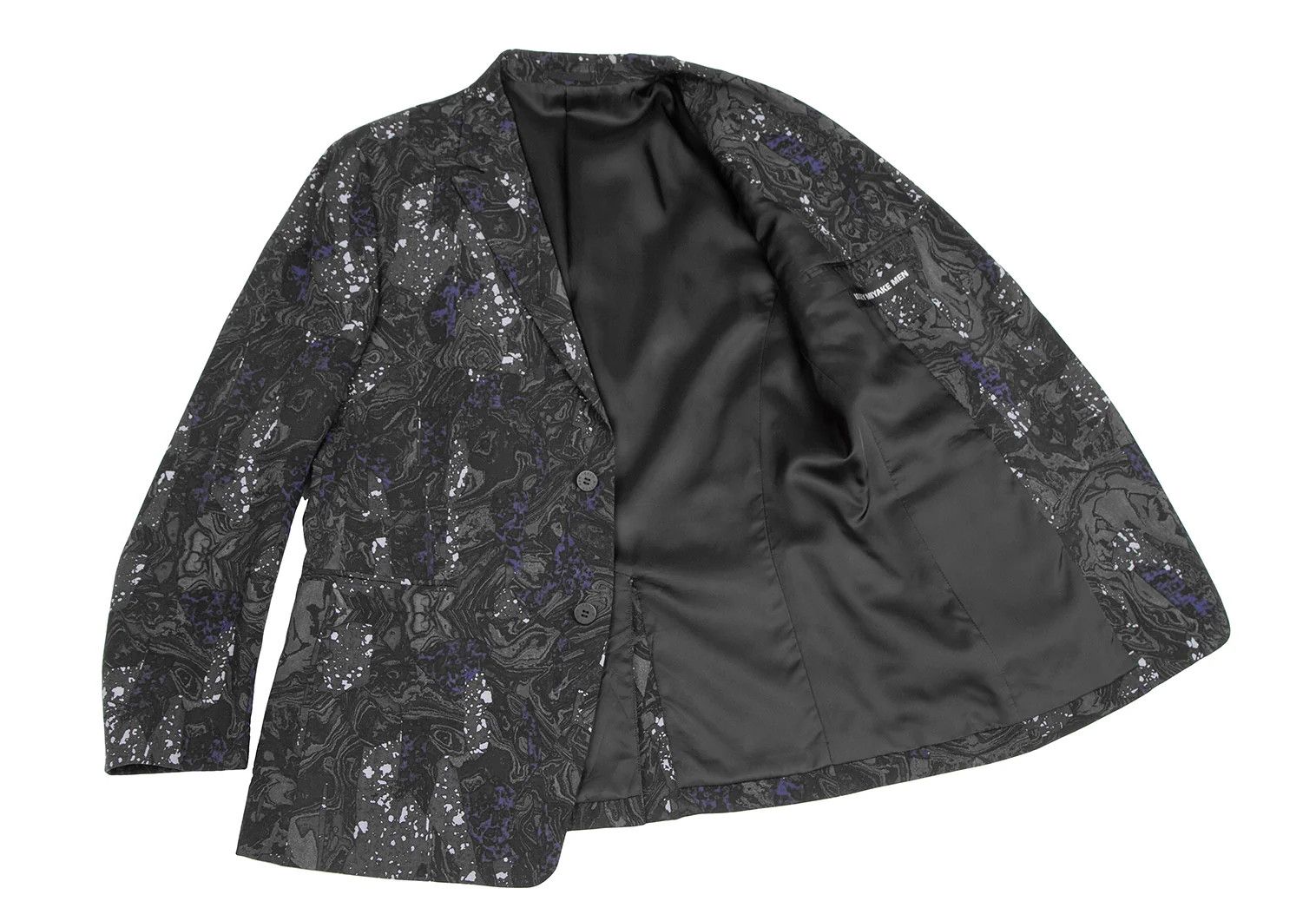 Issey Miyake Wool Marble Print Jacket in Black and Gray Size US XL / EU 56 / 4 - 6 Thumbnail