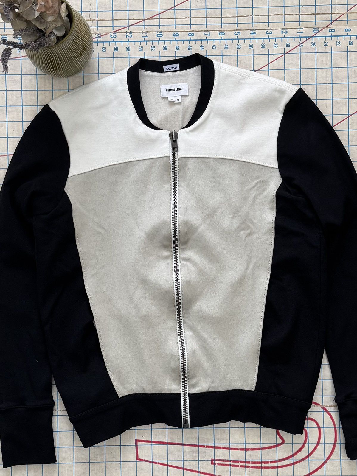Helmut Lang Helmut Lang Women’s Bomber Jacket Black Grey White Size Med Size M / US 6-8 / IT 42-44 - 2 Thumbnail