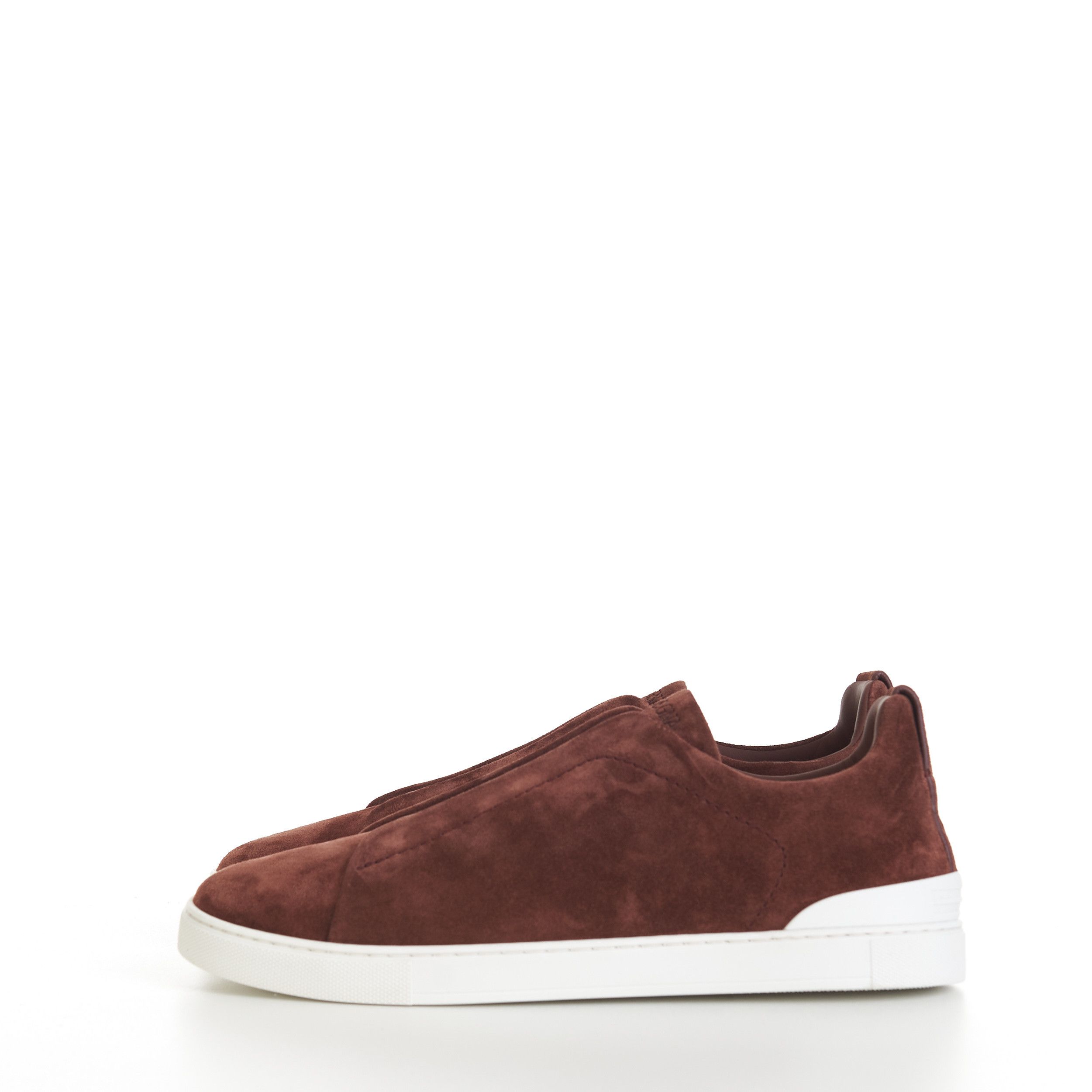 Ermenegildo Zegna Brown Suede Triple Stitch Sneakers Size US 9.5 / EU 42-43 - 4 Thumbnail