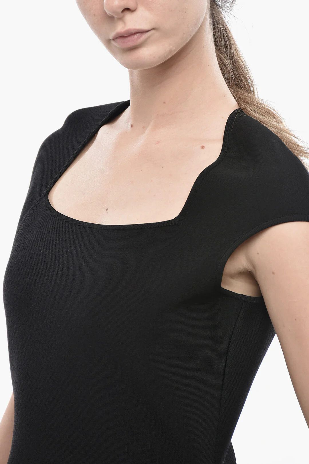 Alexander McQueen og1mm0426 Knit Dress in Black Size L / US 10 / IT 46 - 3 Thumbnail