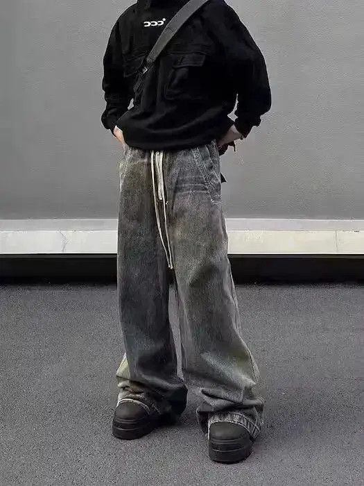 Japanese Brand Baggy Stack Denim Jeans Size US 34 / EU 50 - 3 Thumbnail