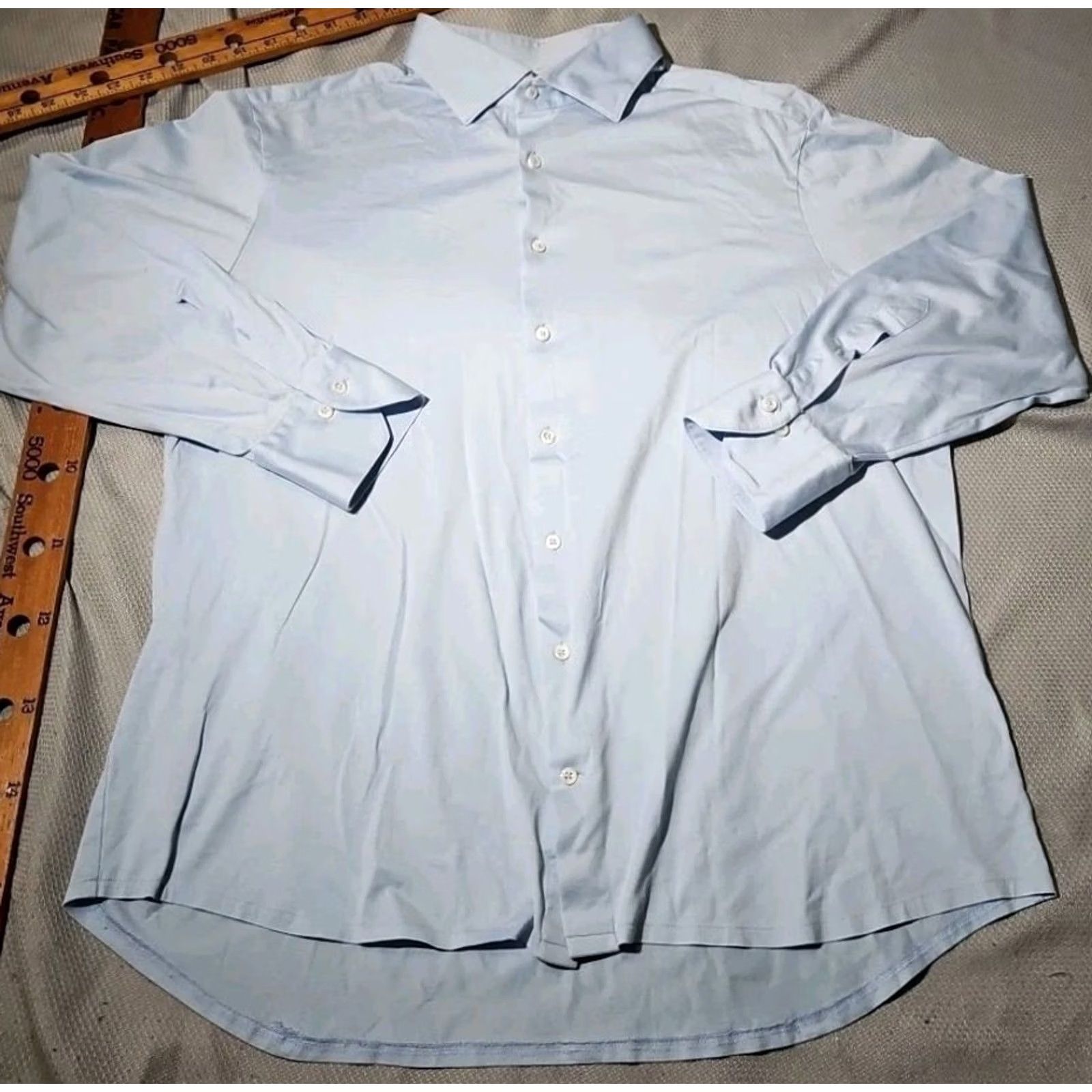 Vintage Stenstroms Shirt Mens Large Blue Fitted Body Cotton Button Down Preppy Casual Size US L / EU 52-54 / 3 - 3 Thumbnail