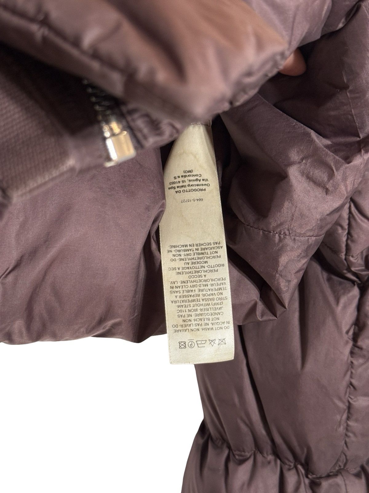 Rick Owens Burgundy puffer jacket with neck wrap Size US S / EU 44-46 / 1 - 6 Thumbnail