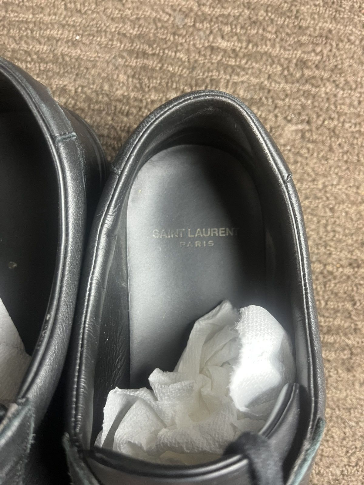 Hedi Slimane Saint laurent black leather low top sneakers Size US 9 / EU 42 - 6 Thumbnail