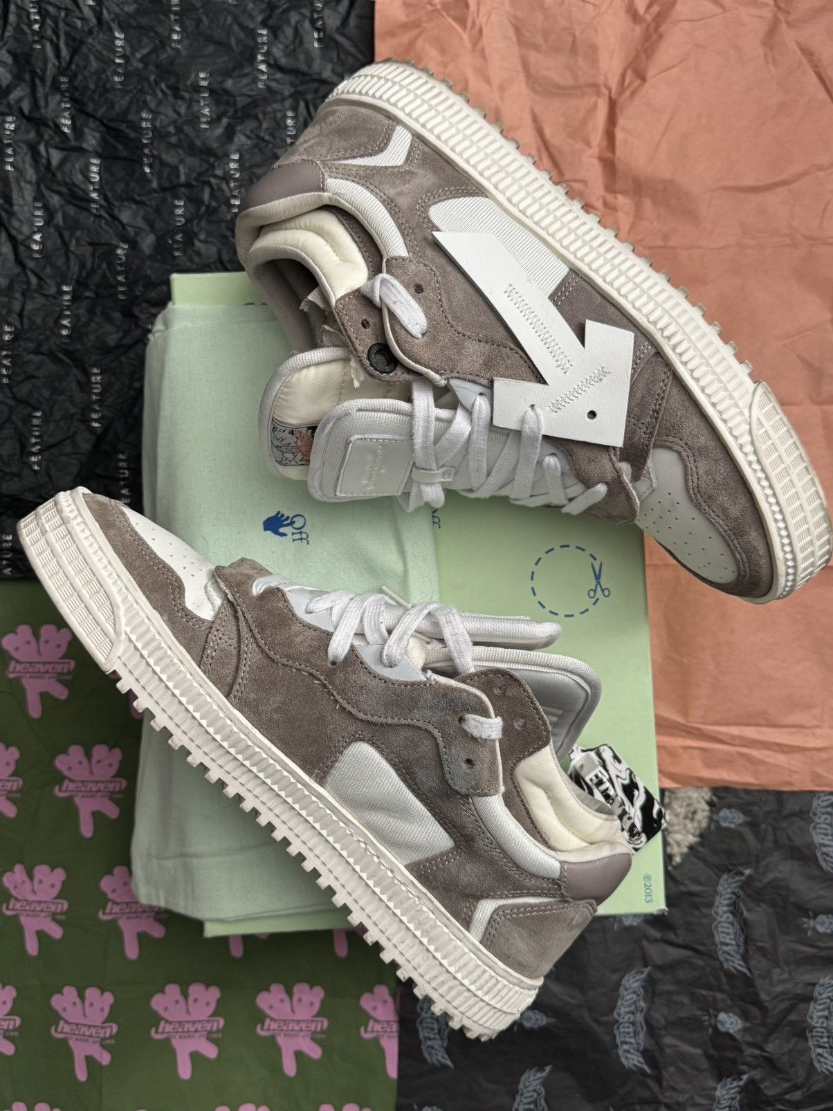 Off-White OFF-WHITE C/O VIRGIL ABLOH Grey 3.0 Off Court Suede Sneakers Size US 9 / EU 42 - 3 Thumbnail