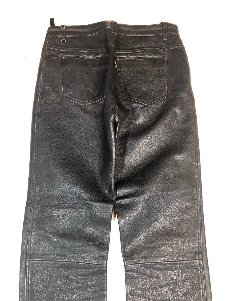 Vintage Polo Vintage Rare Leather Moto Biker Pants Size US 31 - 7 Thumbnail