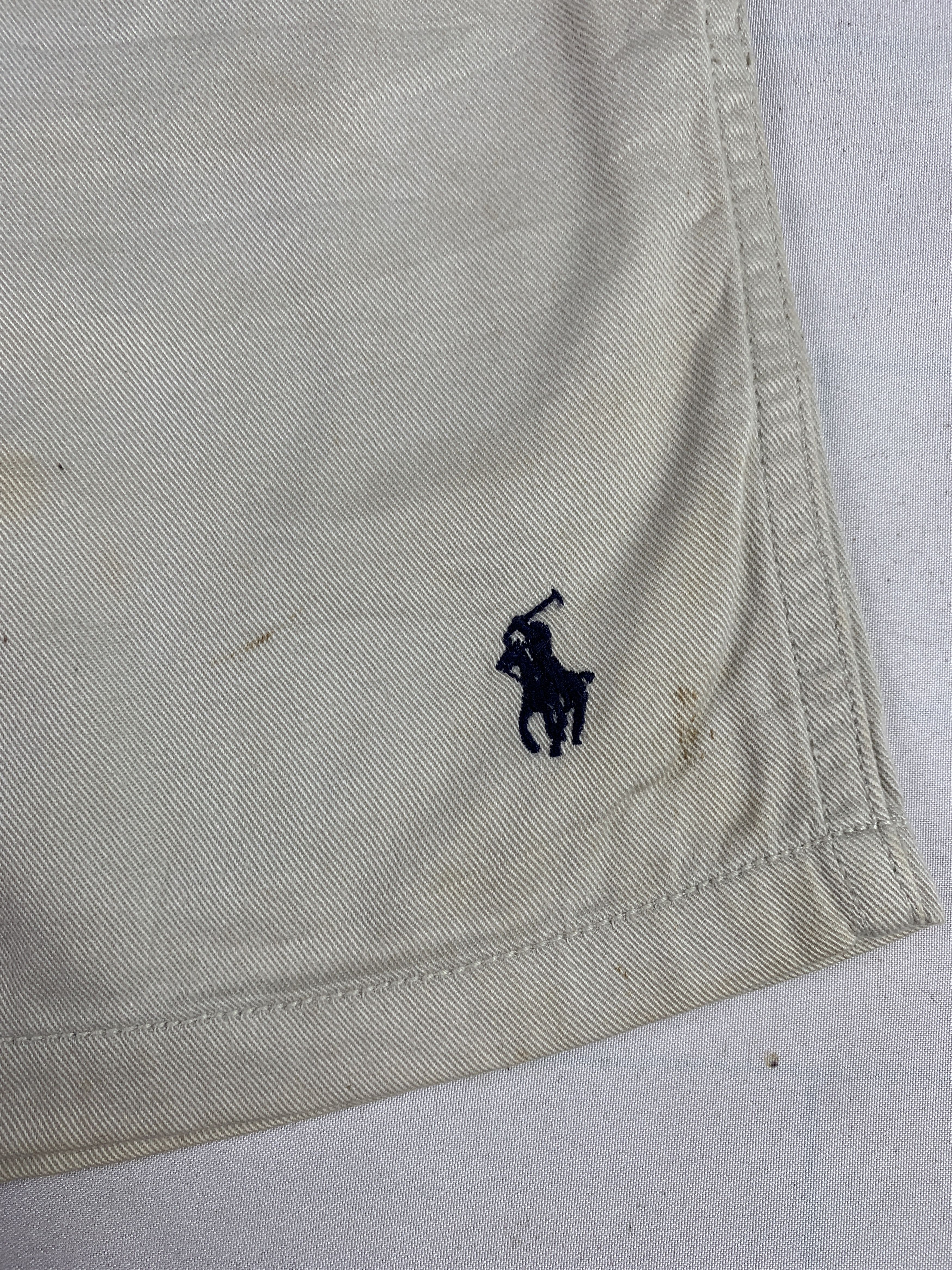 Polo Ralph Lauren 1990s Polo by Ralph Lauren Beige Pony Shorts (Fit L) Size US 34 / EU 50 - 2 Thumbnail