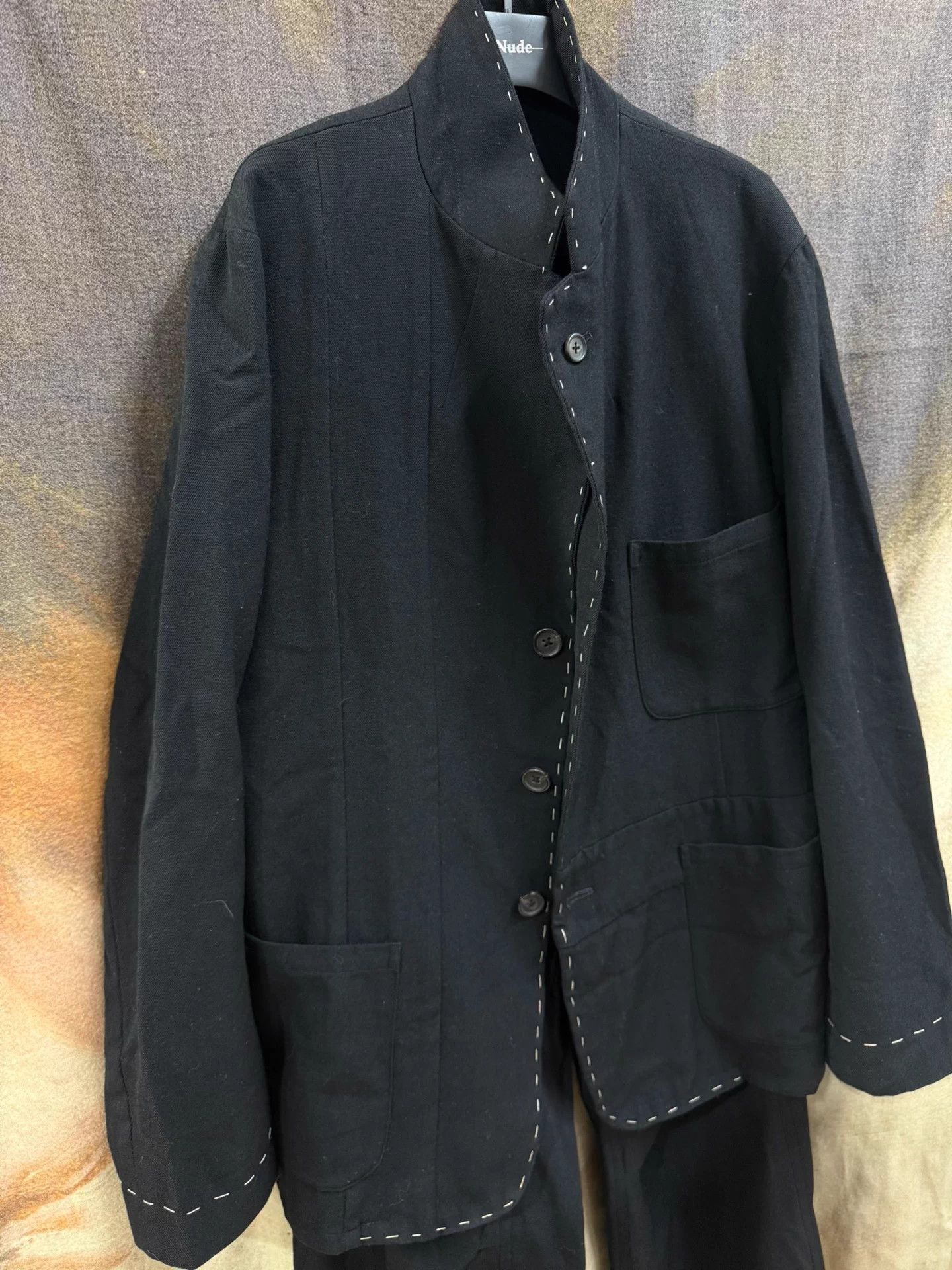 Yohji Yamamoto Yohji Yamamoto Y's for Men Wool Suit Kiko Kostadinov Style Size 54L - 4 Thumbnail