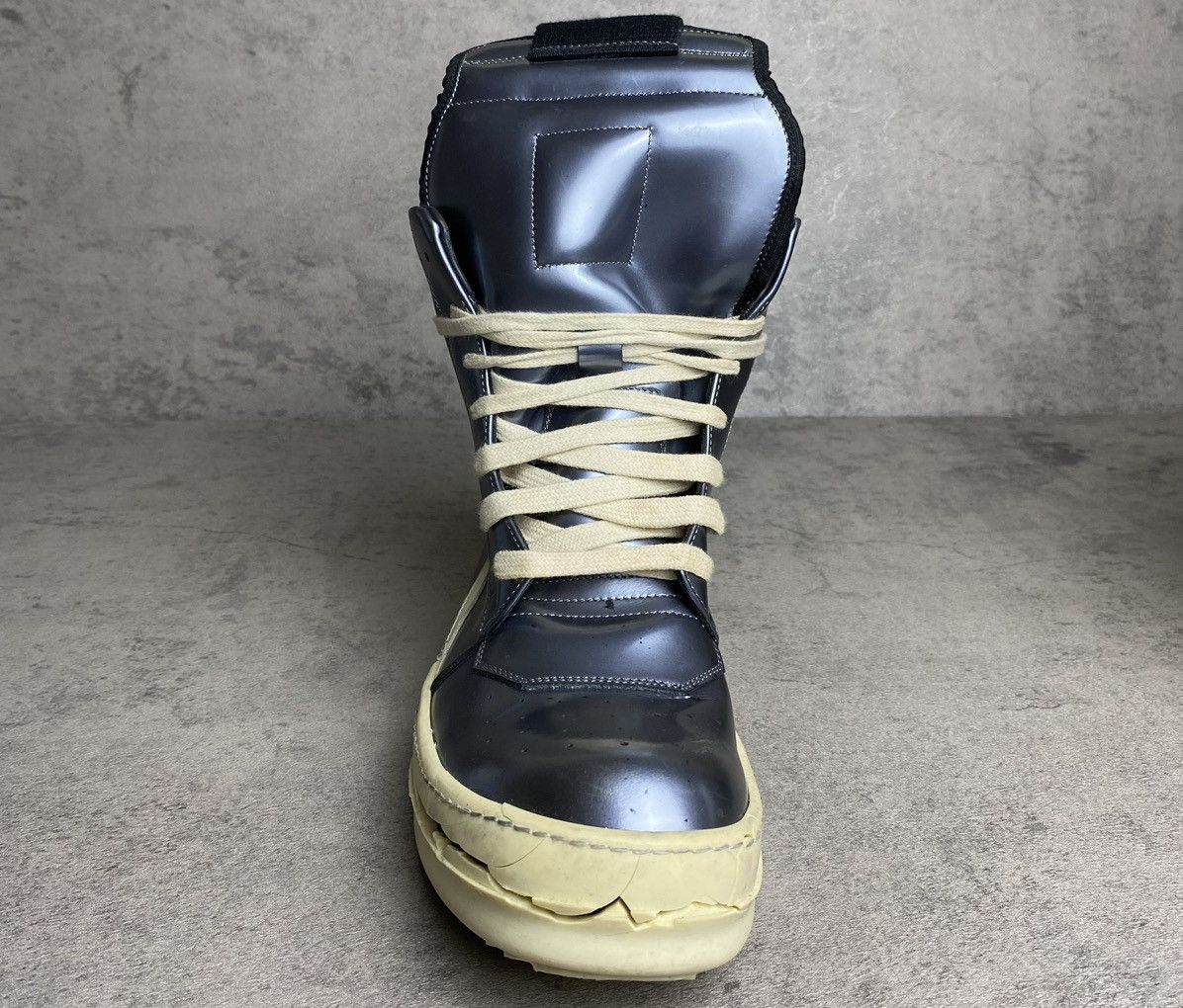 Rick Owens RICK OWENS - SS15 FAUN METALLIC SILVER GEOBASKET Size US 8 / IT 38 - 4 Thumbnail