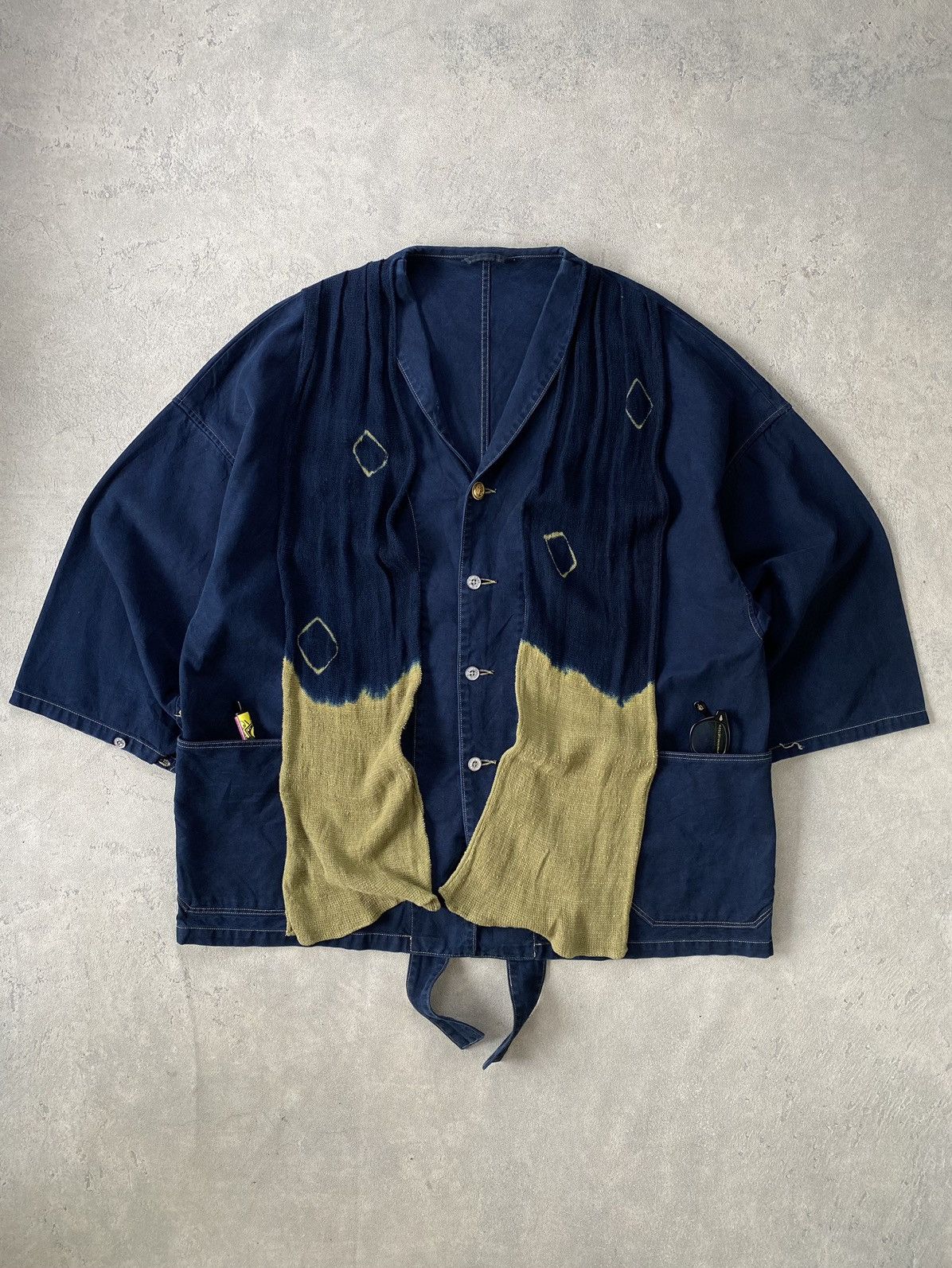 Kapital RARE Kapital USN WW2 Denim Navy Shawl Collar Jacket Size US L / EU 52-54 / 3 - 3 Thumbnail