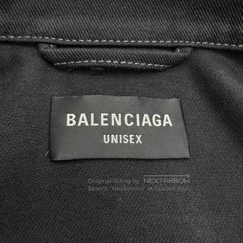 Balenciaga Balenciaga Graffiti Alphabet Distressed Denim Jacket Size US M / EU 48-50 / 2 - 2 Thumbnail