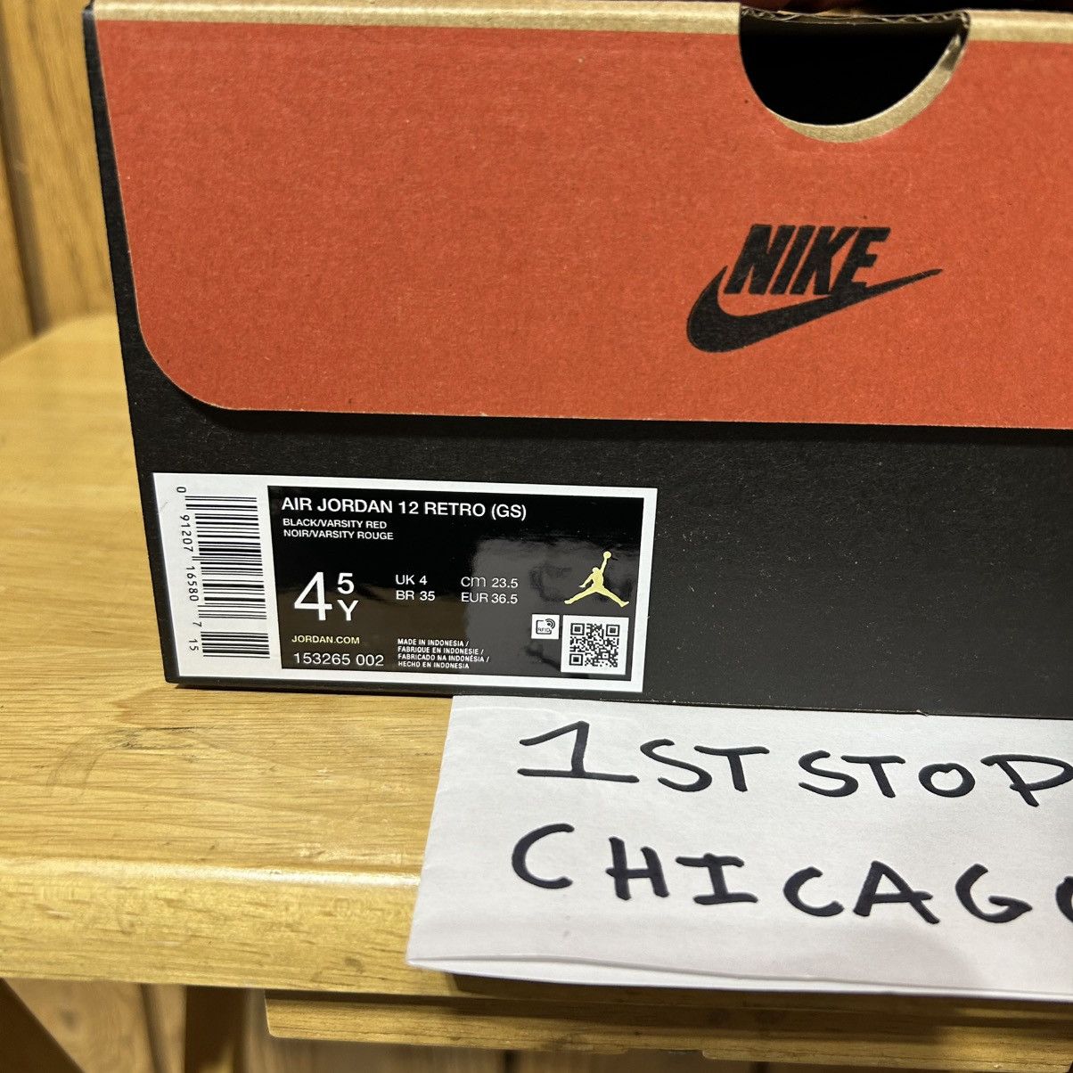 Jordan Brand Nike Air Jordan 12 Retro Flu Game 2025 GS 153265-002 4.5Y Size US 6 / IT 36 - 8 Thumbnail