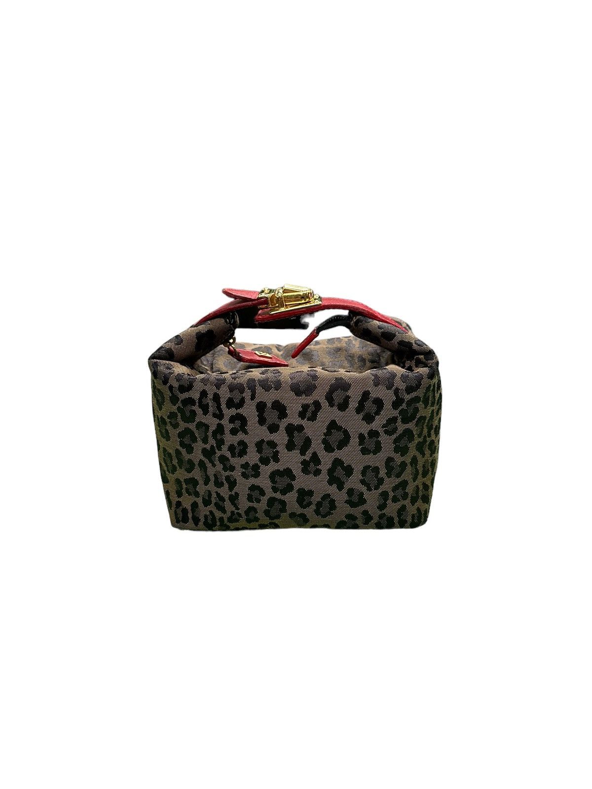 AUTHENTIC VINTAGE FENDI LEOPARD MINI VANITY POUCH