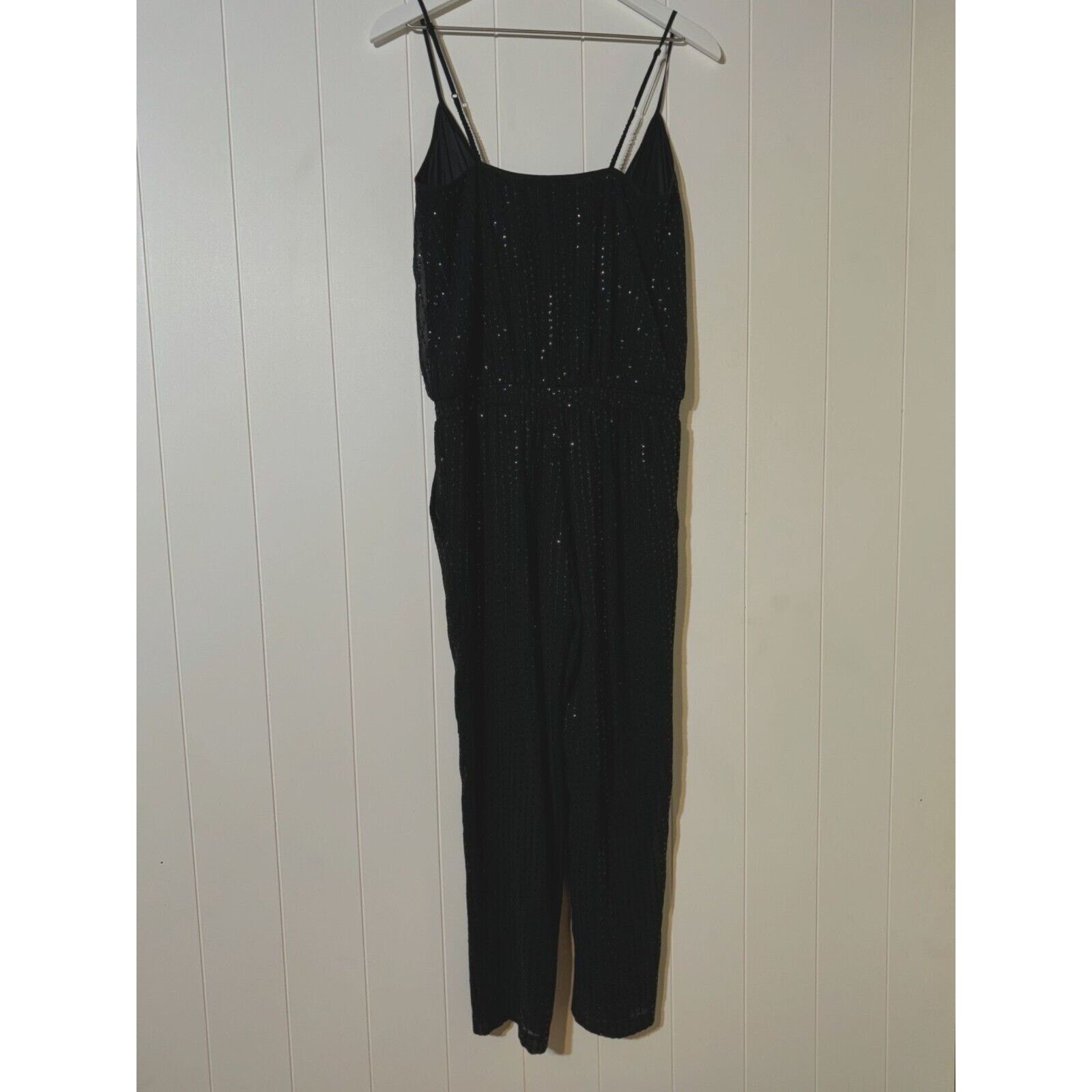 Express Express Women's Evening Wear Black Sequin Jumpsuit Size 2 Size 26" / US 2 / IT 38 - 10 Thumbnail
