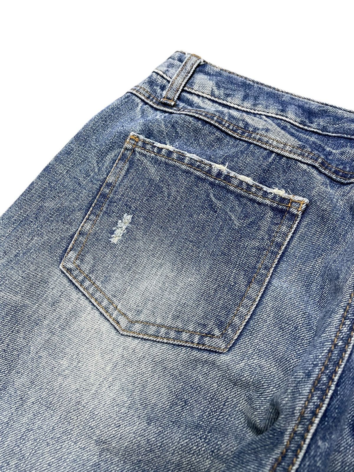 5351 POUR LES HOMMES × Hysteric Glamour Boro Heavy Stitched Japanese Brand Distressed Jeans Size US 30 / EU 46 - 22 Thumbnail