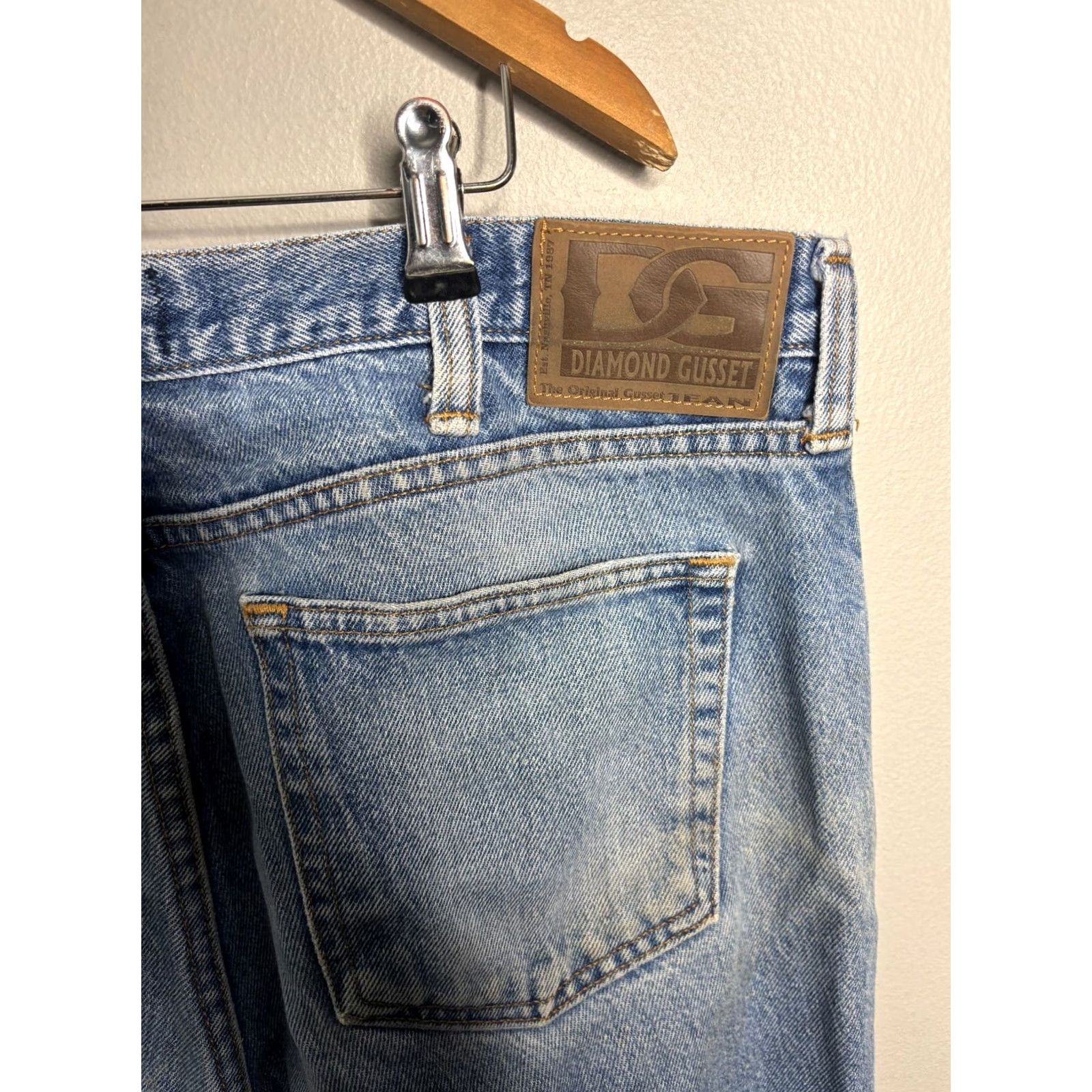 Vintage Vintage Diamond Gusset Jeans Mens 36x31 Blue Denim USA Made 4742 Jeans Regular 36 Blue USA Mens Size US 36 / EU 52 - 7 Thumbnail