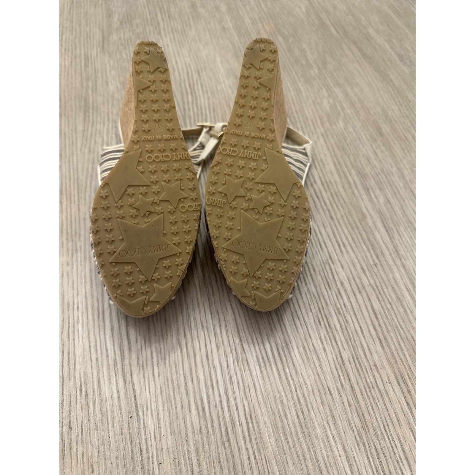 Jimmy Choo JIMMY CHOO Cork Espadrille Heels Peep-Toe Platform 6.5-36.5 Size US 6.5 / IT 36.5 - 5 Thumbnail